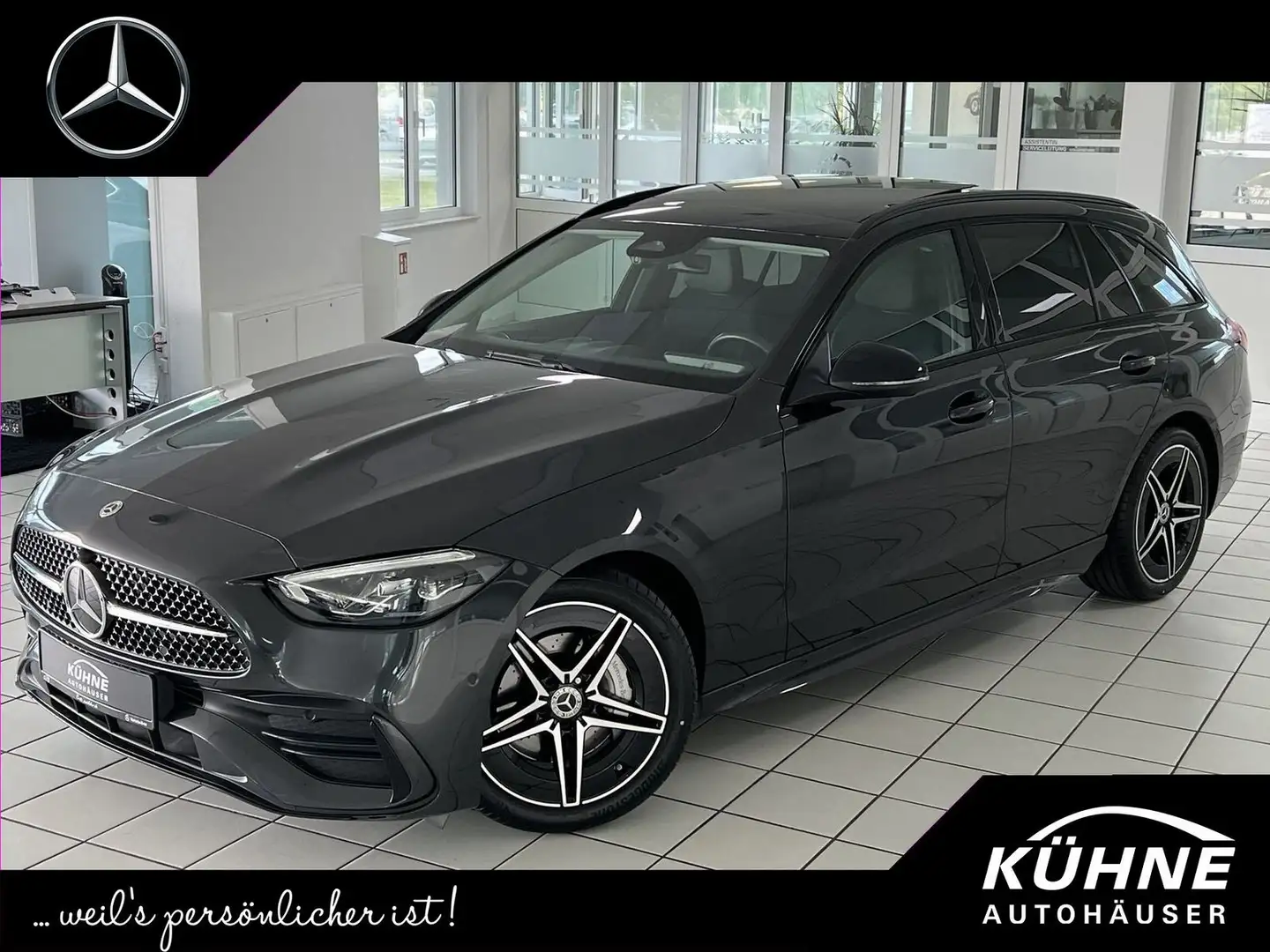 Mercedes-Benz C 220 T d AMG Night+Panorama+AHK+AssistenzPaket Gris - 1