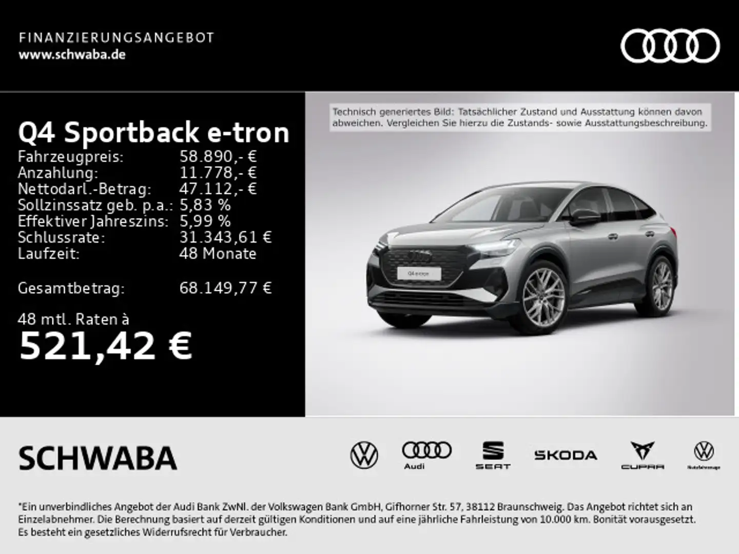 Audi Q4 e-tron 45 quattro *AHK*QUATTRO*MATR Grau - 1