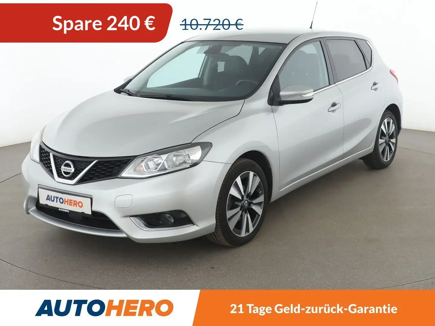 Nissan Pulsar 1.2 N-Connecta *CAM*SHZ*ALU*TEMPO*KLIMA* Plateado - 1
