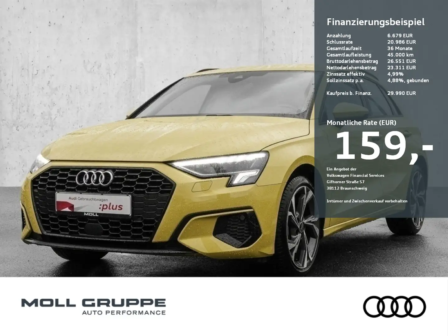 Audi A3 Sportback 35 TDI S tronic advanced AHK LM Sarı - 1