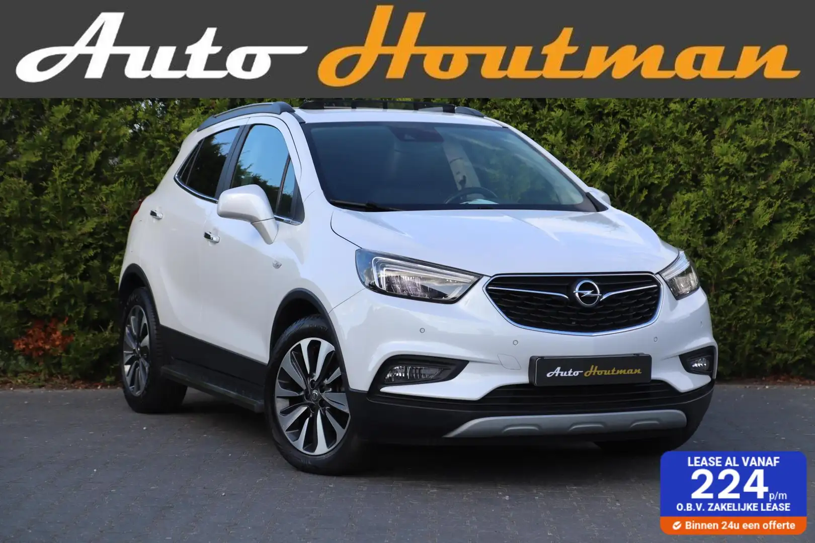 Opel Mokka X 1.4 Turbo Automaat 4x4 Edition 154 Pk Ecc|Leder|Ca Wit - 1