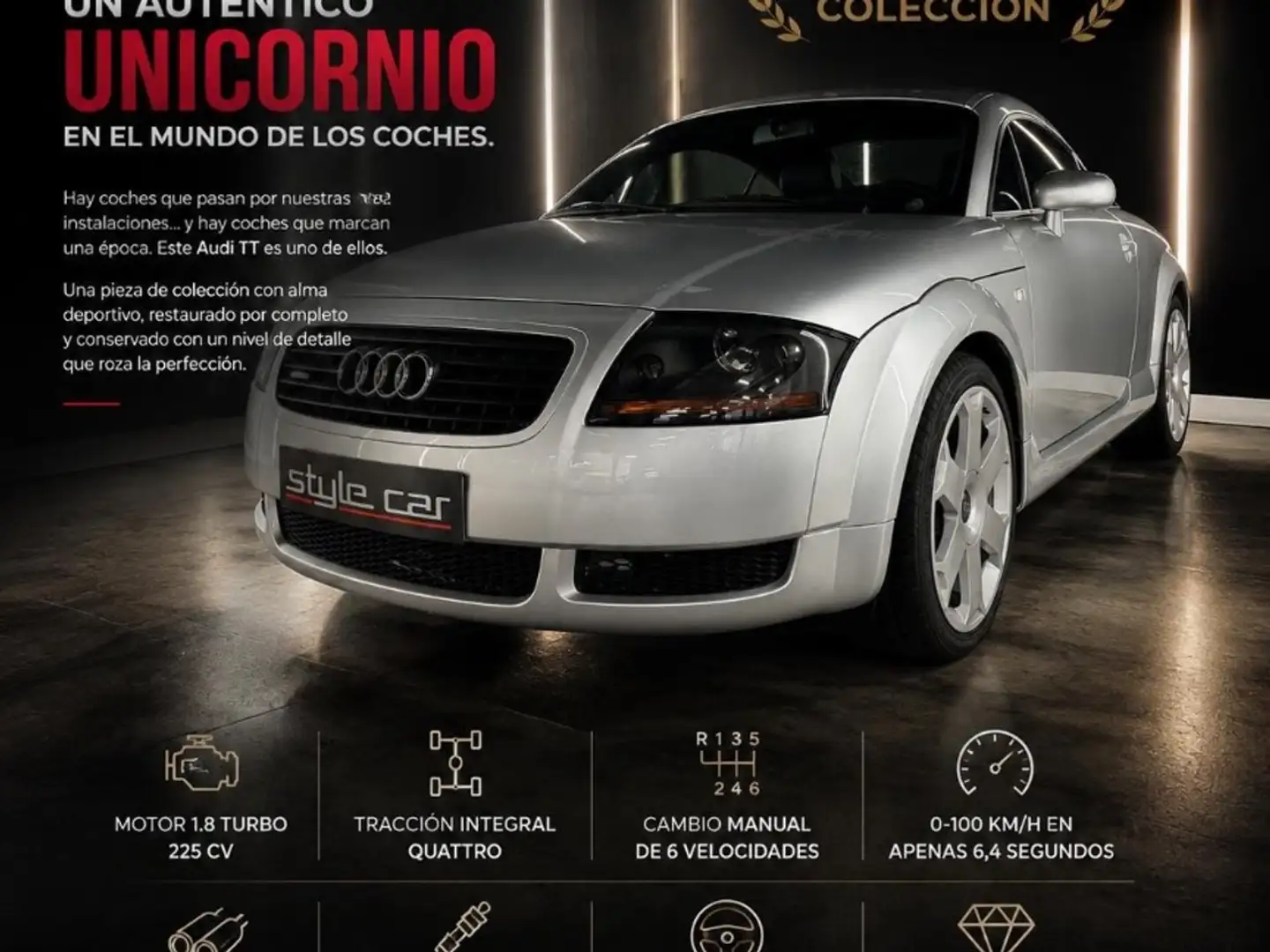 Audi TT Coupe 1.8T 225 CV quattro Gris - 1
