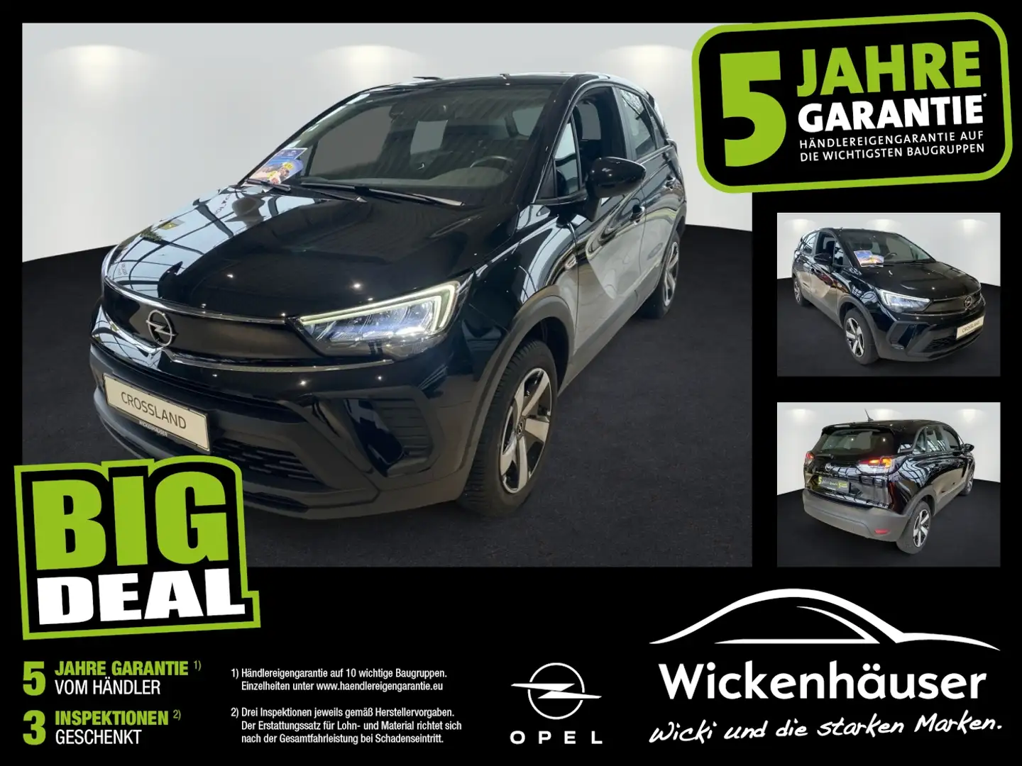 Opel Crossland 1.2 Turbo Enjoy FLA SpurH PDC KAM BT Noir - 1