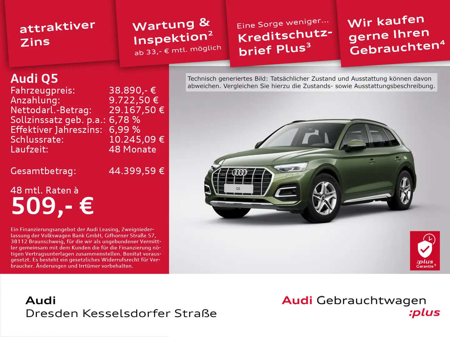 Audi Q5 SUV Advanced 40 TDI quattro 150(204) kW(PS) S Grün - 1
