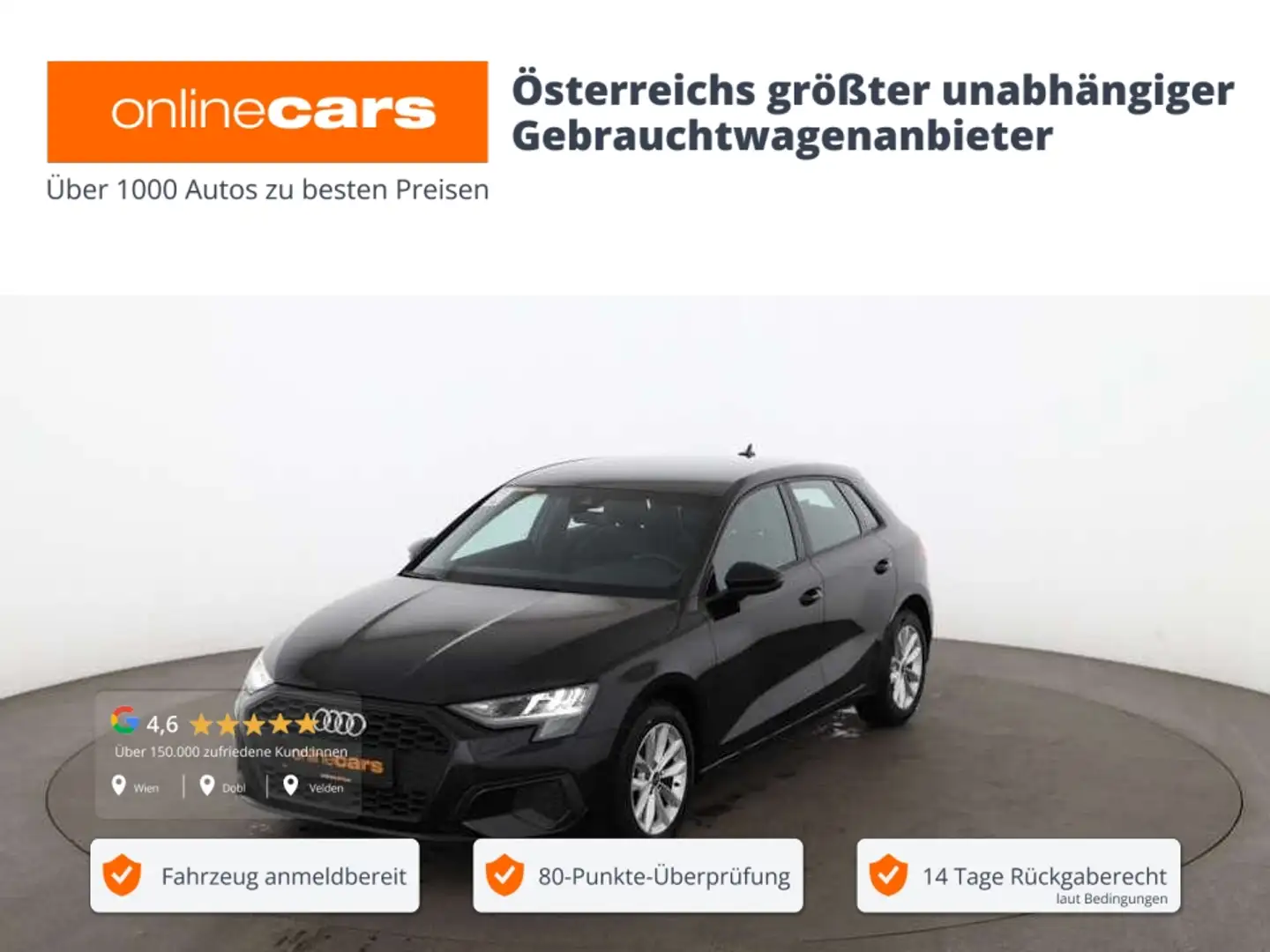 Audi A3 Sportback 30 TDI Aut LED NAVI LEDER SITZHZG Schwarz - 1