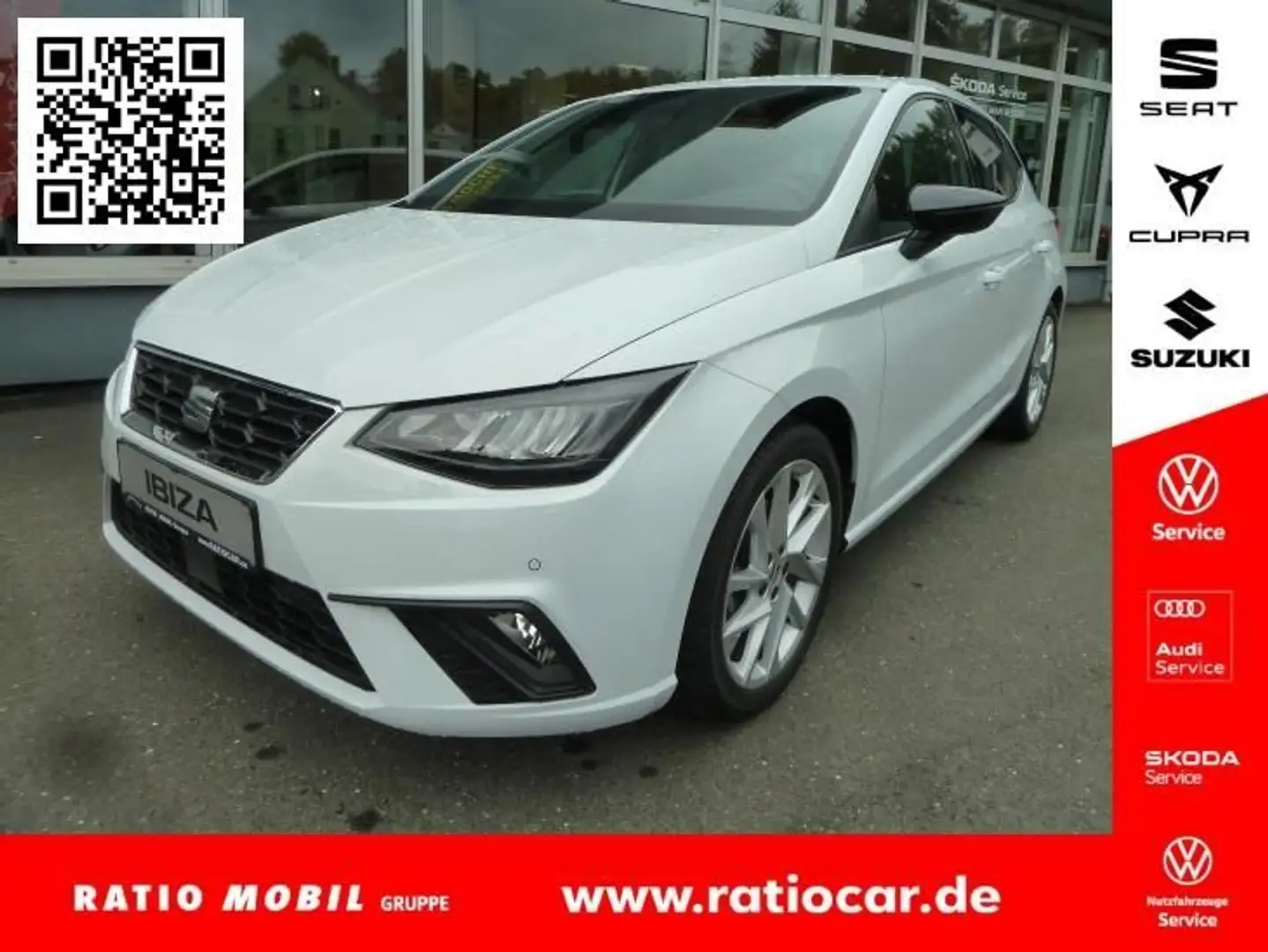 SEAT Ibiza IBIZA FR 1.0 TSI SITZHEIZ. FULL-LINK EINPARKH. Blanc - 1
