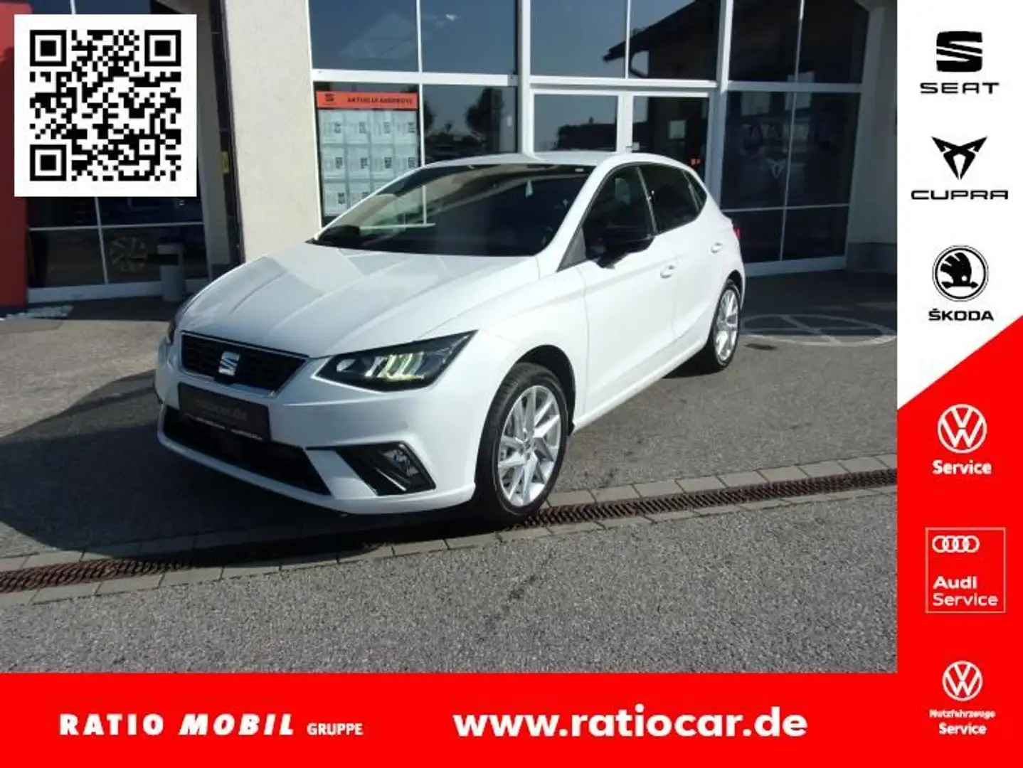 SEAT Ibiza IBIZA FR 1.0 TSI SITZHEIZ. FULL-LINK EINPARKH. Weiß - 1