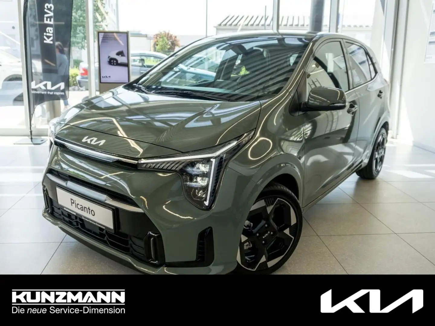Kia Picanto 1.2 AMT Spirit Navi Kamera Lenkradhzg Зелений - 1