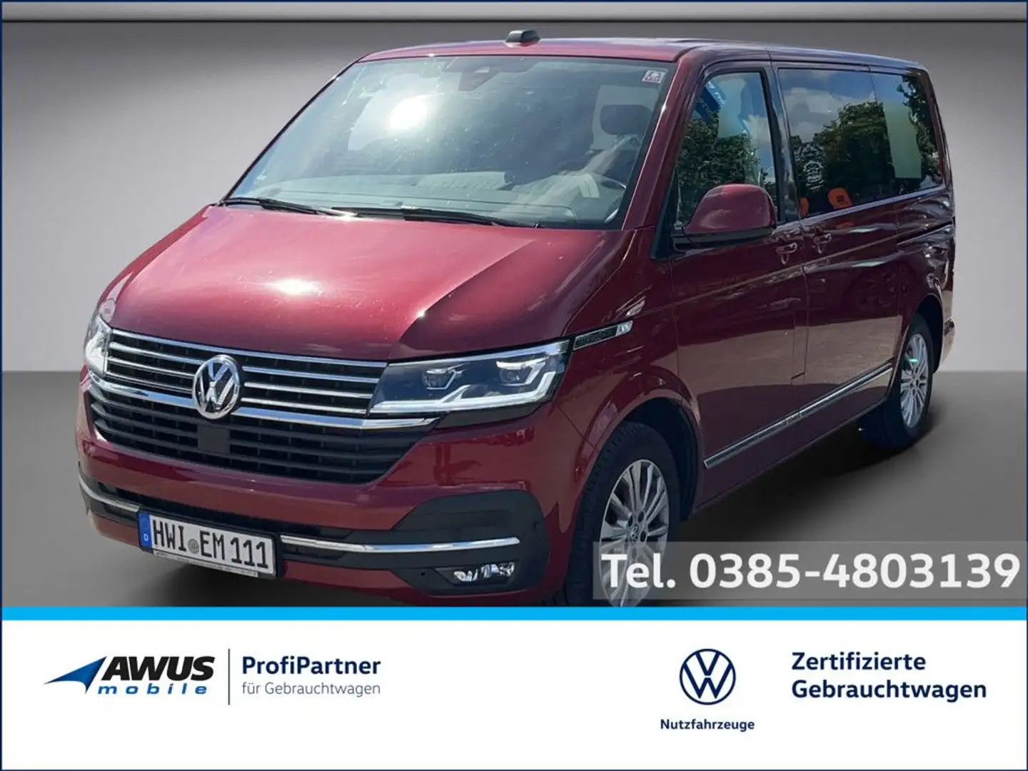 Volkswagen T6 Multivan T6.1 Multivan Highline KR 2.0TDI 146KW DSG Rot - 1