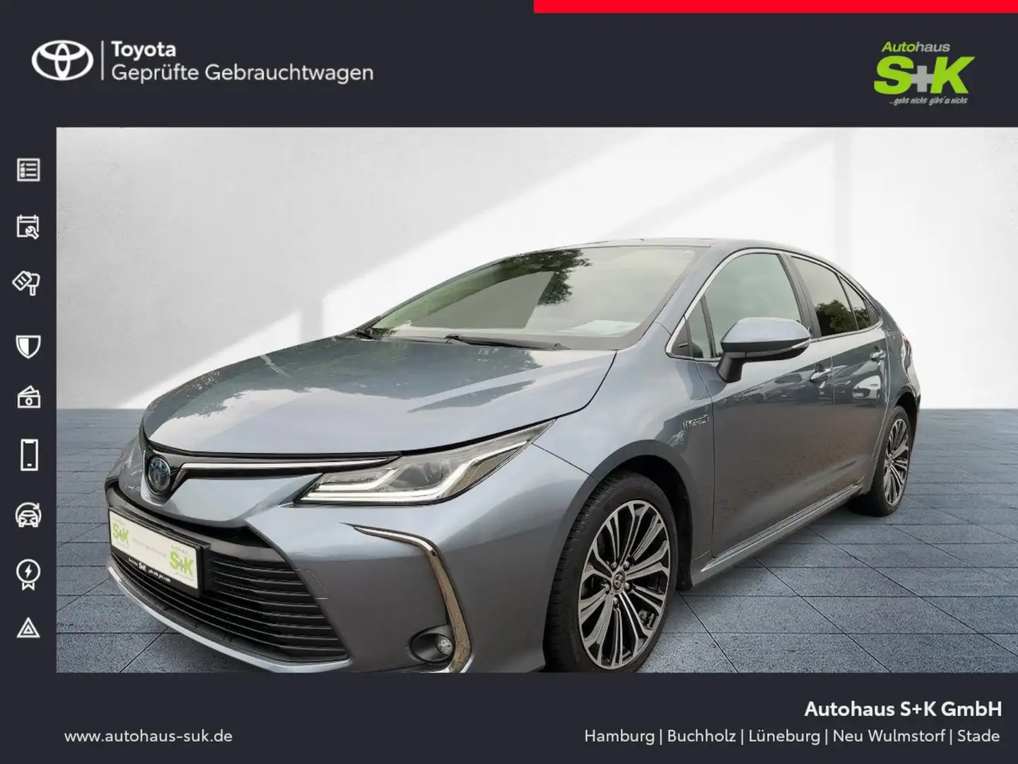 Toyota Corolla 1.8 Hybrid Team D++SHZ+TEMPOMAT+R-KAMERA Сірий - 1