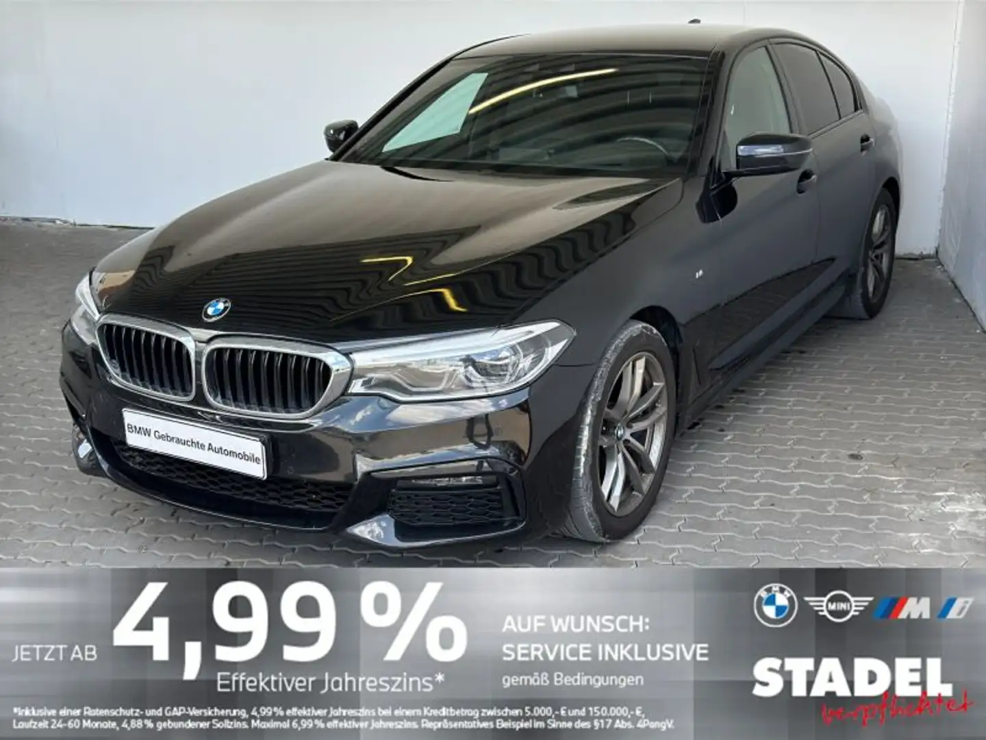 BMW 530 iA Lim. M Sport Navi.LED.HuD.DriveAs.RFK.SoCl Schwarz - 1