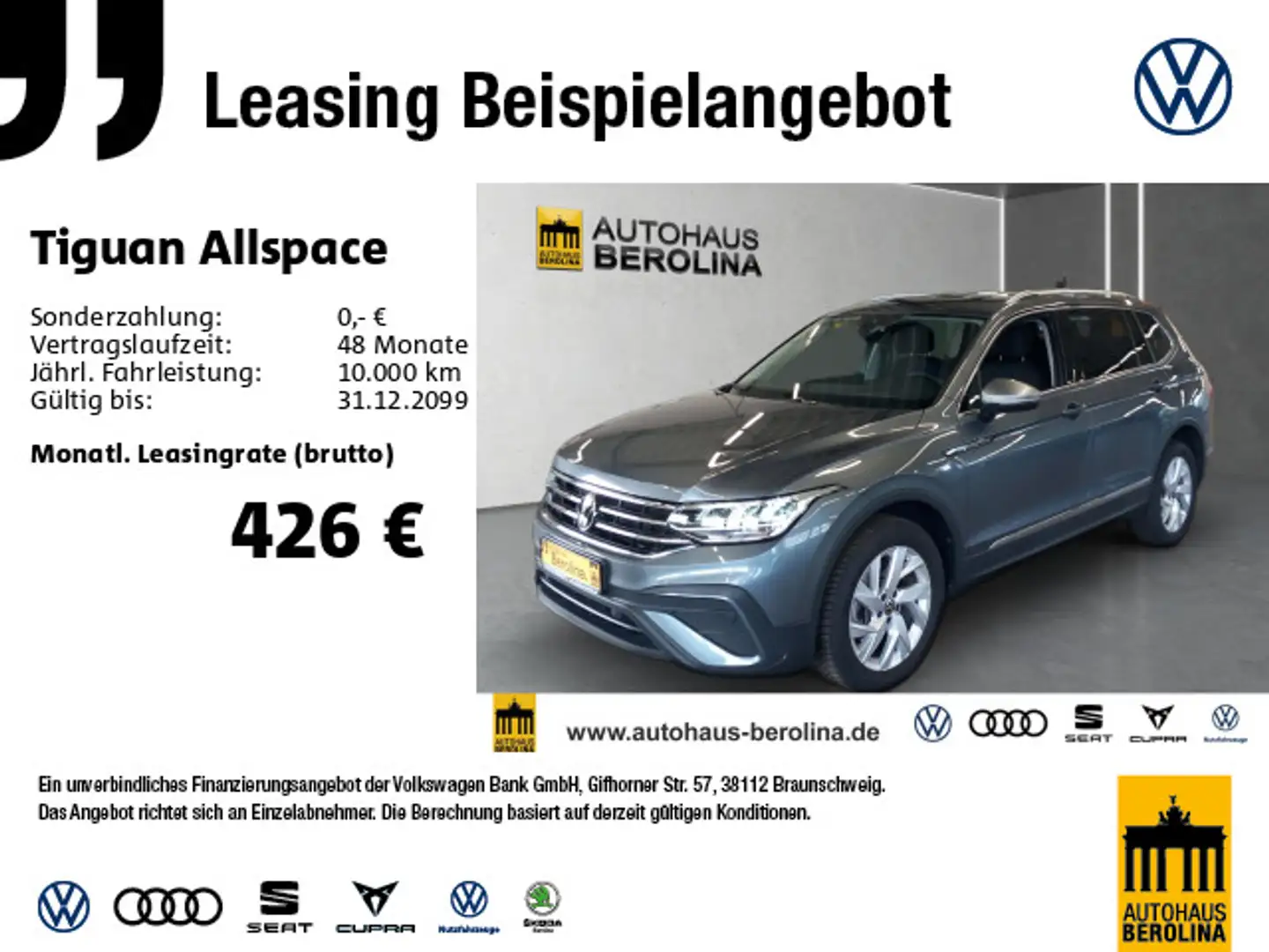 Volkswagen Tiguan Allspace 2.0 TDI 4M Life DSG *7-Sitze*AHK Grijs - 1