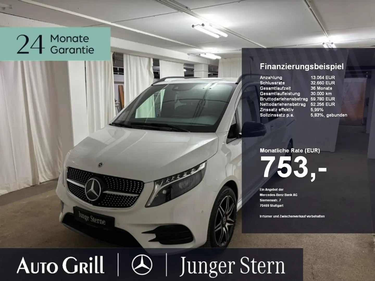 Mercedes-Benz V 300 d 4M AMG StdHzg Distr Airmatic ILS Weiß - 1