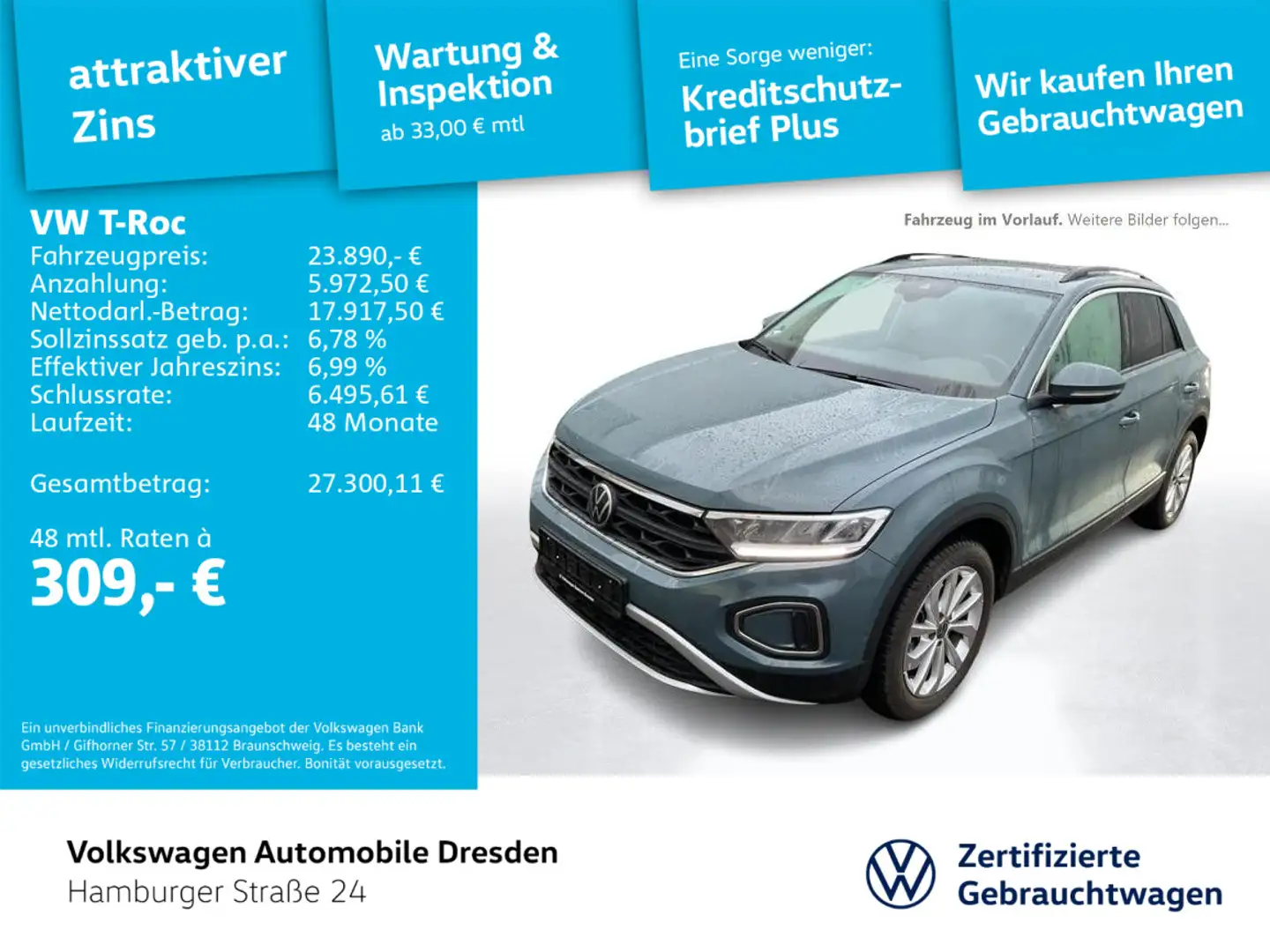 Volkswagen T-Roc T-ROC Life Grau - 1