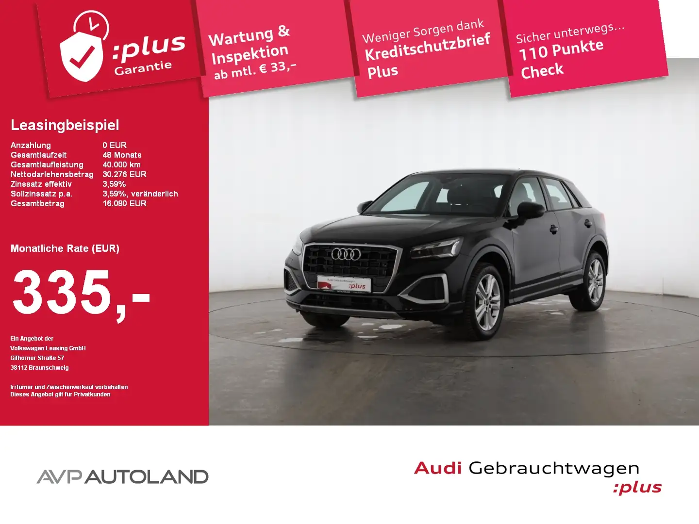 Audi Q2 35 TFSI S tronic advanced | AHK | MMI NAVI Schwarz - 1