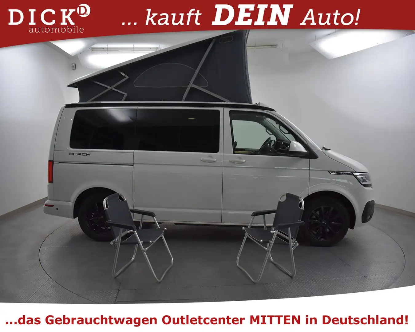 Volkswagen T6 California T6.1 2.0d DSG Califor Beach Tour 4Mot VIRTU+VOLL Blanc - 2