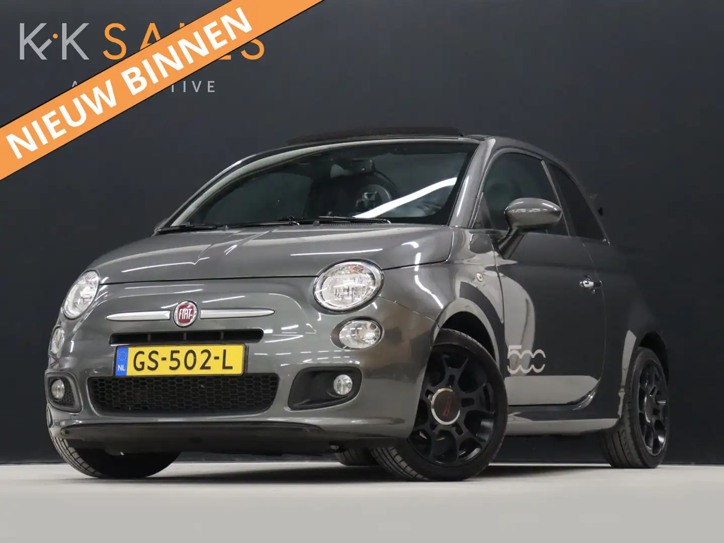 Fiat 500C 0.9 TwinAir Turbo 500S [DIGITAL DASHBOARD, AIRCO, Grijs - 1