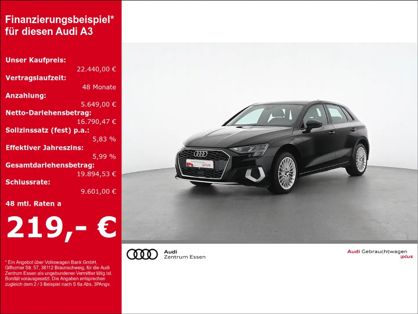 Audi A3 Sportback Advanced 40 TFSI e S-TRONIC LED PLUS   A Nero - 1