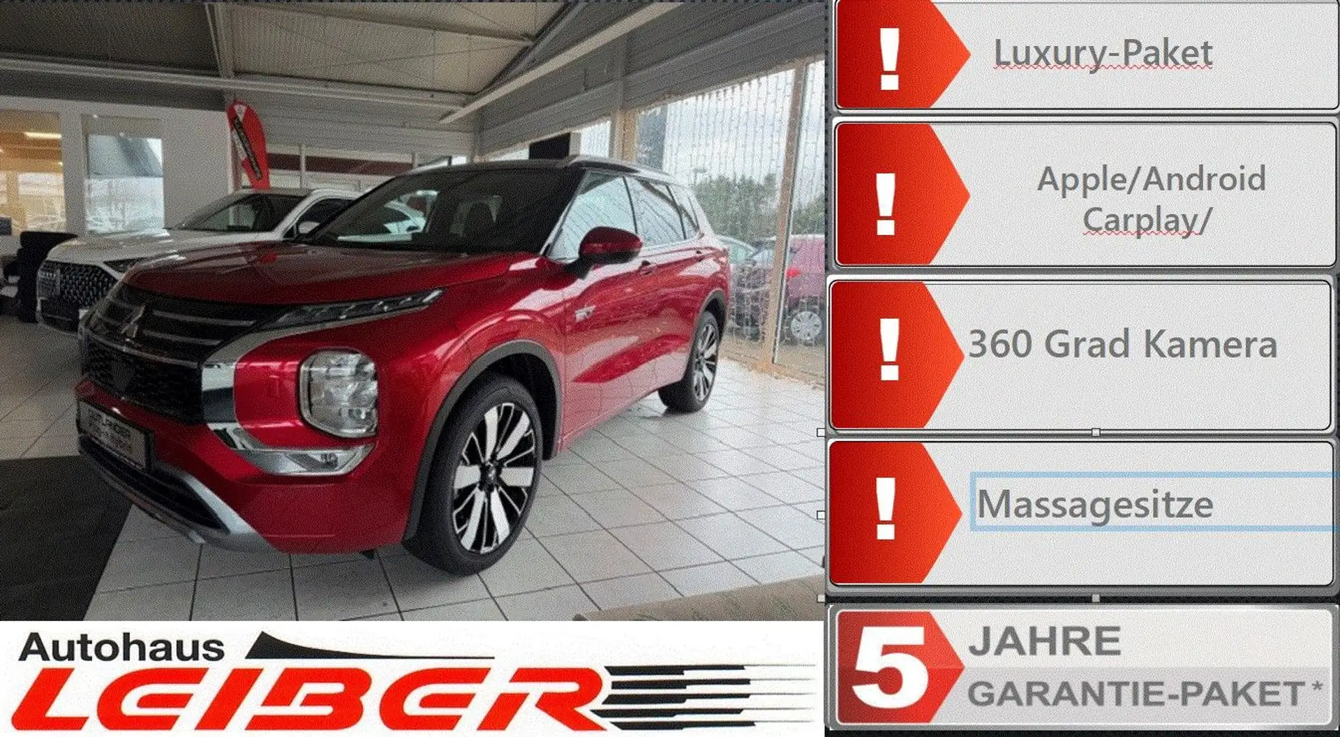 Mitsubishi Outlander Outlander 2.4L PHEV TOP  2-Farb Luxury-Paket Rot - 1