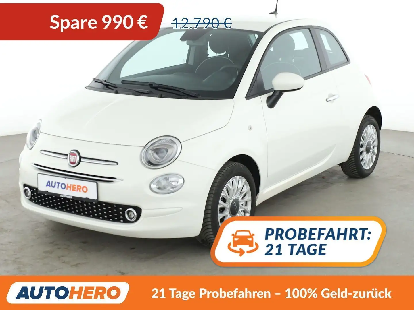Fiat 500 1.0 Mild-Hybrid Lounge*TEMPO*PDC*ALU*KLIMA* Weiß - 1