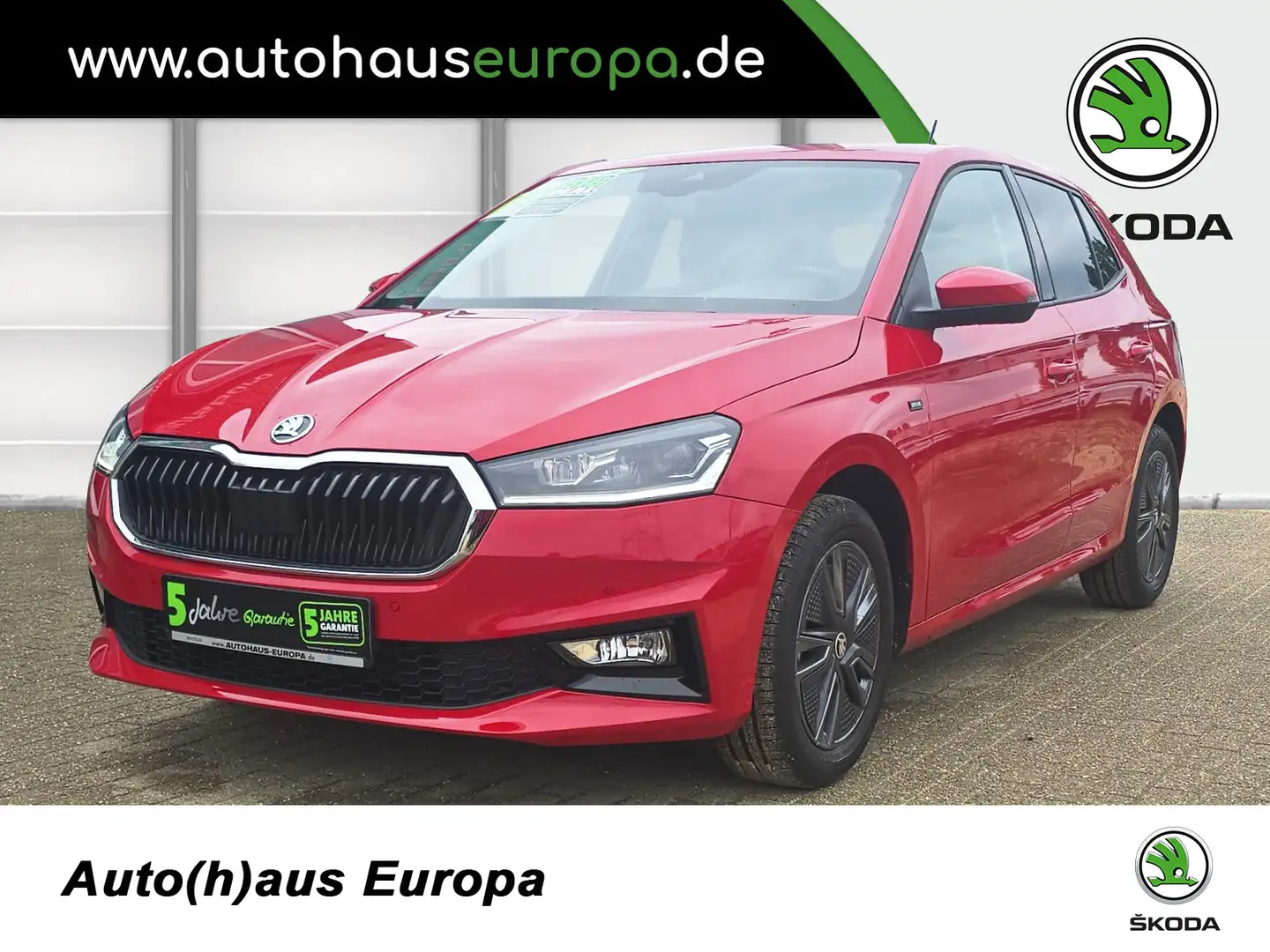 Skoda Fabia 1.0 TSI Drive Klima Kam 8fach bereift SmartLink  P Rot - 1