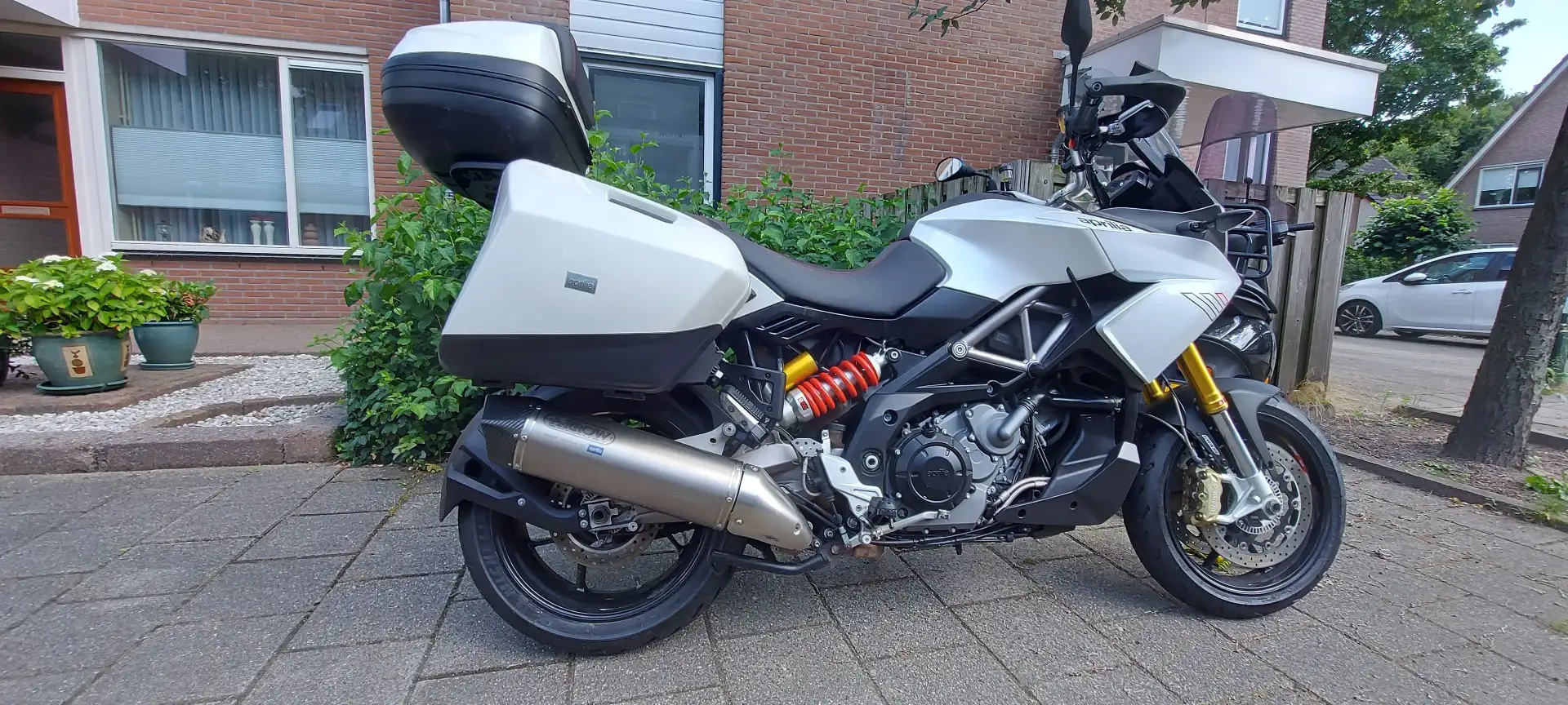 Aprilia Caponord 1200 travelpack , 3 koffers,  ADD , cruisecontrol en .. Blanco - 1