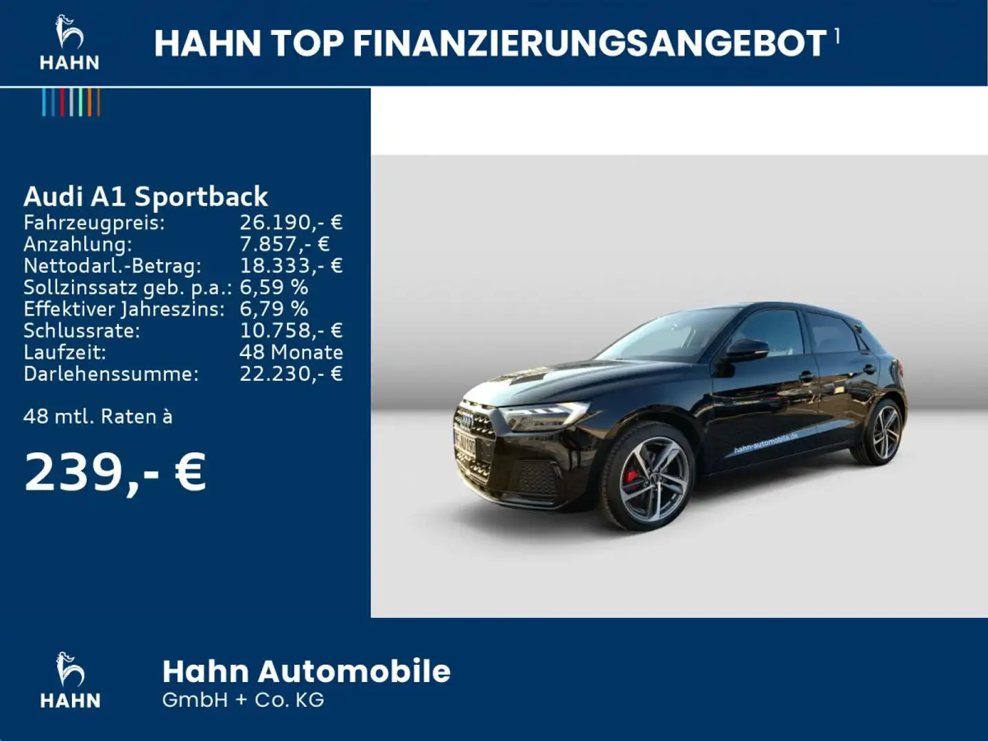 Audi A1 Sportback / Sofort verfügbar / advanced 25 TFSI S- Schwarz - 2