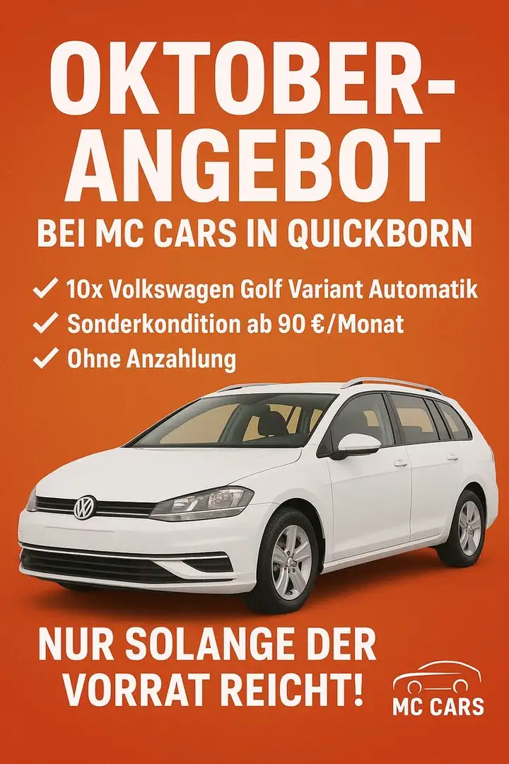 Volkswagen Golf VII Variant Automatik 1.Hand! ab 120€ mtl. Blanc - 1