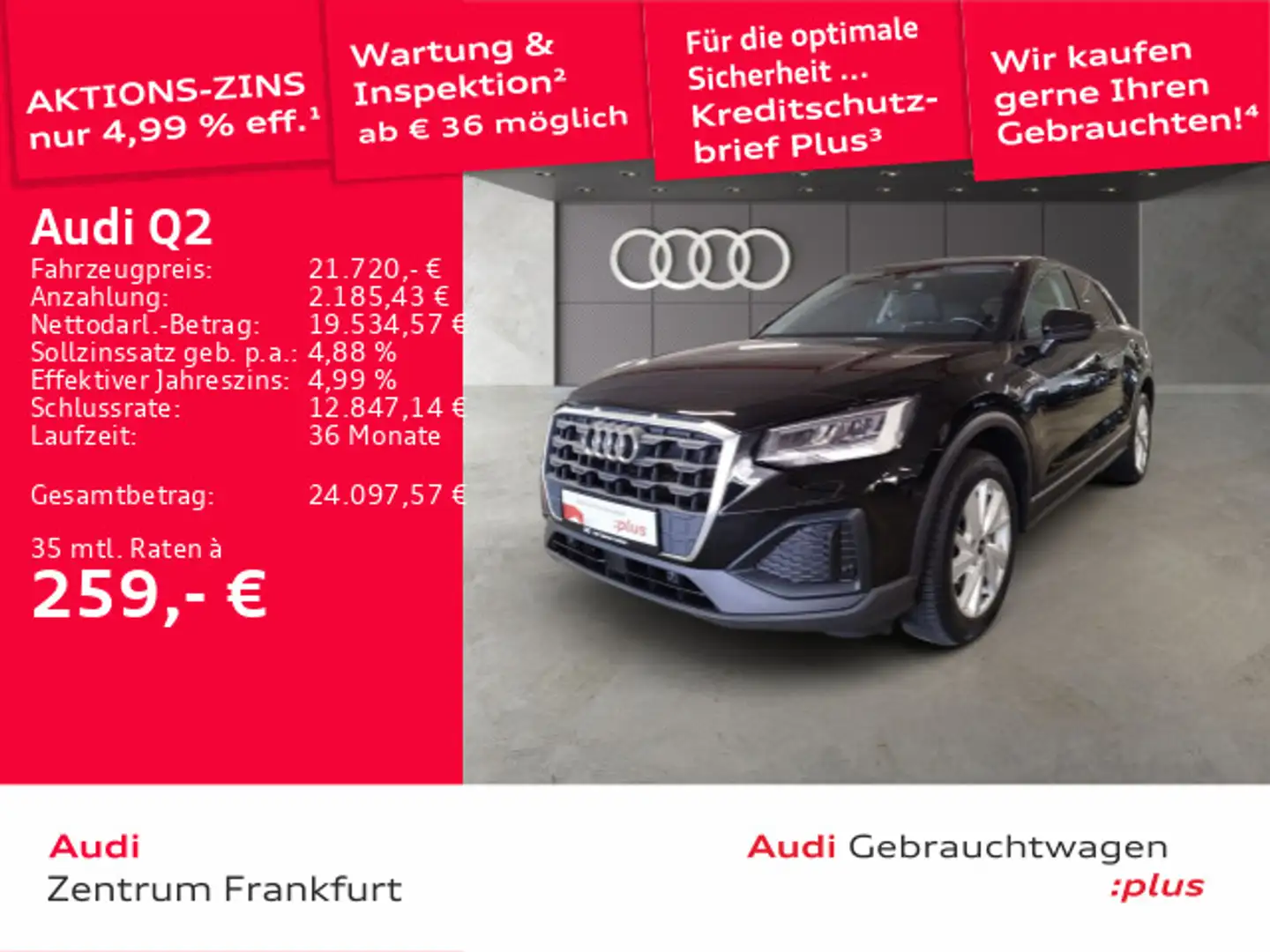 Audi Q2 35 TFSI S tronic LED ACC DAB Tempomat Schwarz - 1