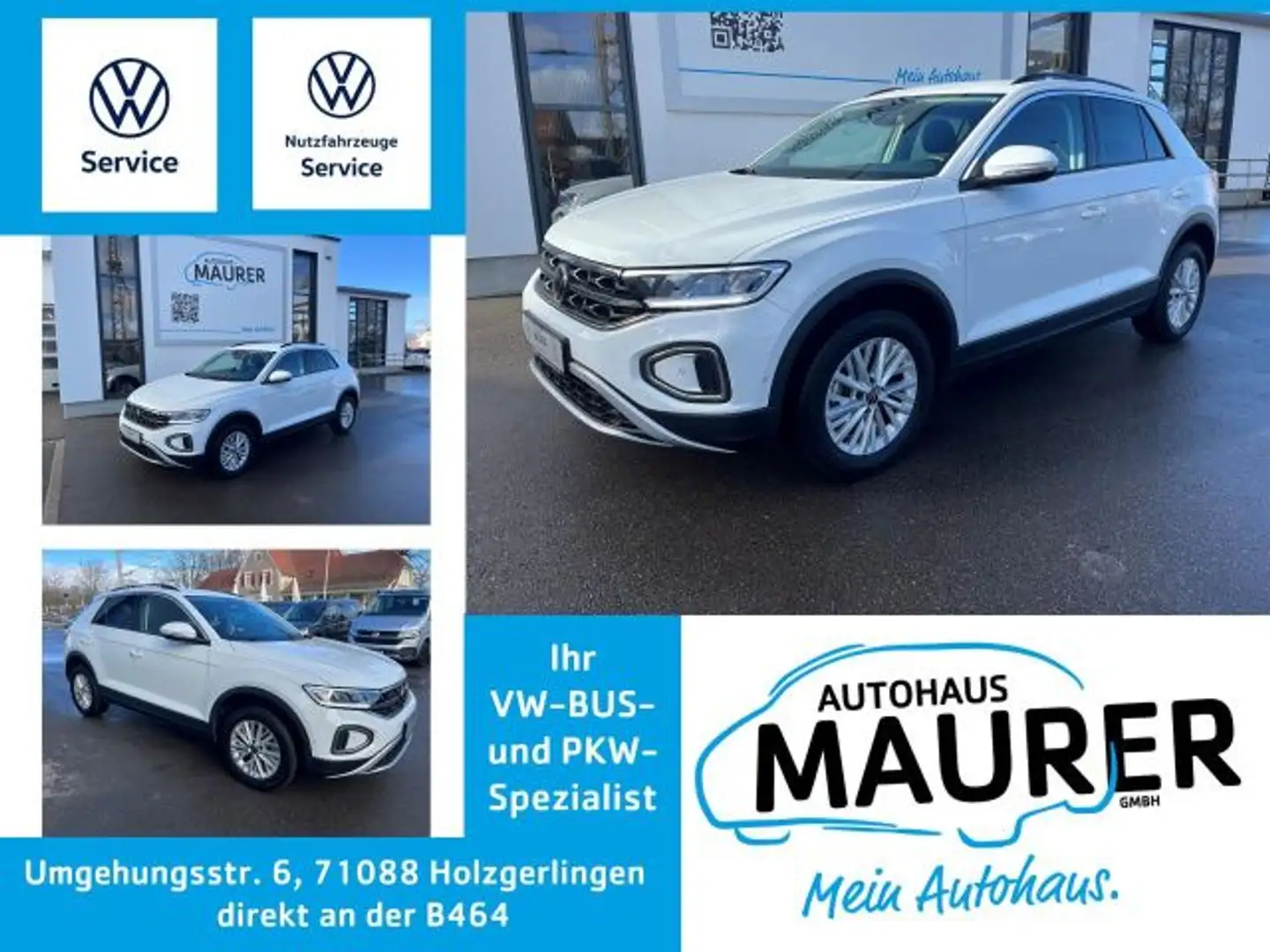 Volkswagen T-Roc Life 1,5 TSI DSG Navi Kamera ACC LED Weiß - 1