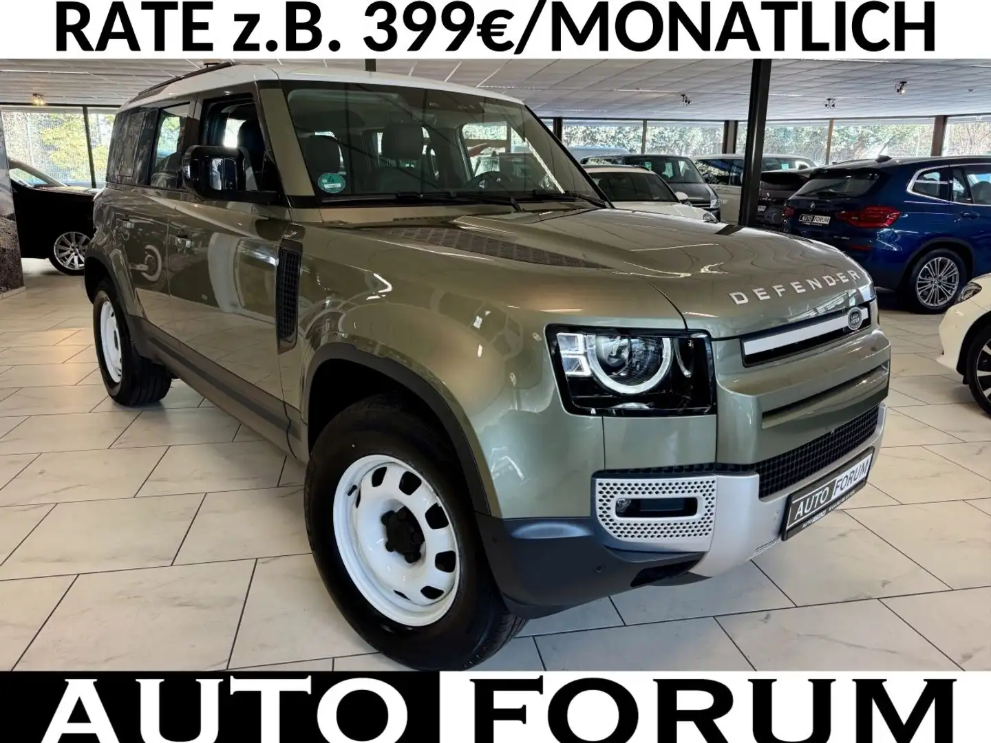 Land Rover Defender D200 110 LEDER AHK 360CAM NAVI MERIDIAN Grün - 1