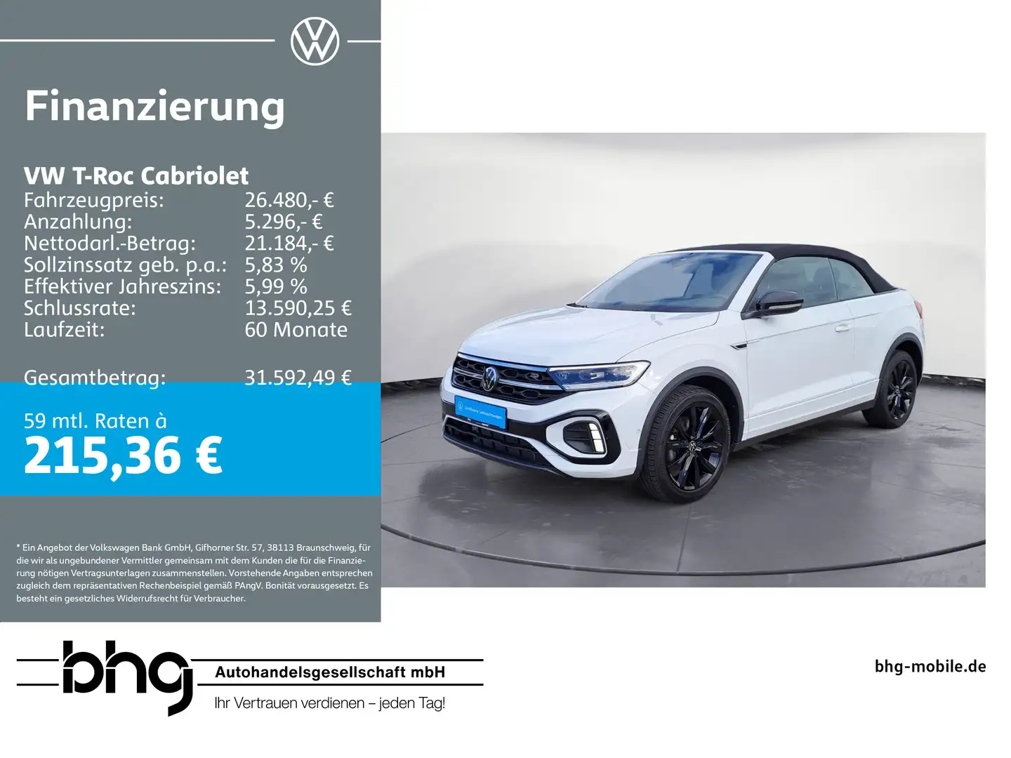 Volkswagen T-Roc 1.5 TSI R-Line BlackStyle Kamera Blanc - 1