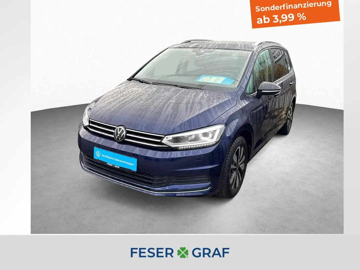 Volkswagen Touran 1.5 TSI DSG AHK IQ LIGHT NAVI APP PDC Blau - 1
