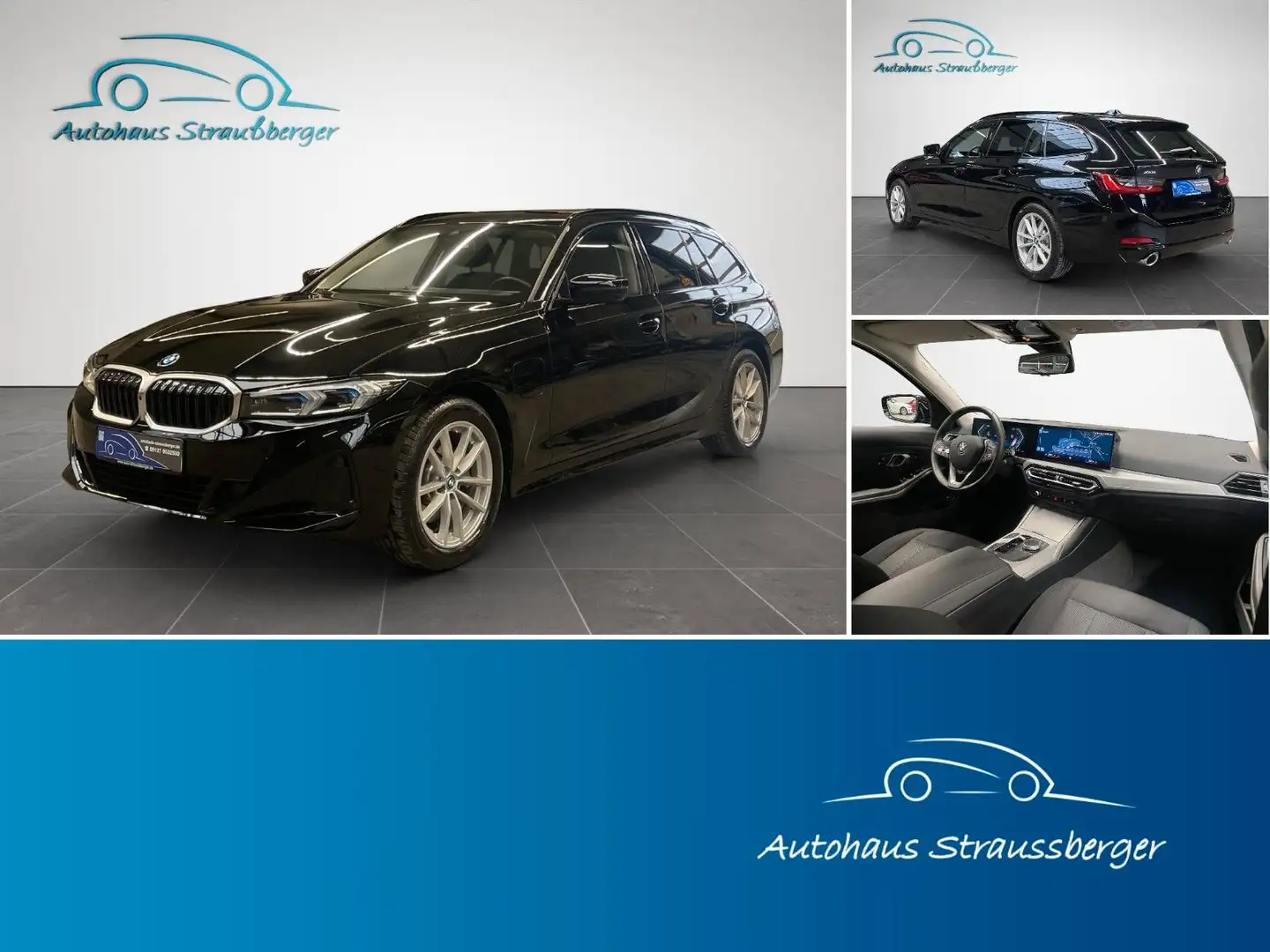BMW 330 e Touring xDrive AHK HUD LED 360° SHZ Memory Schwarz - 1