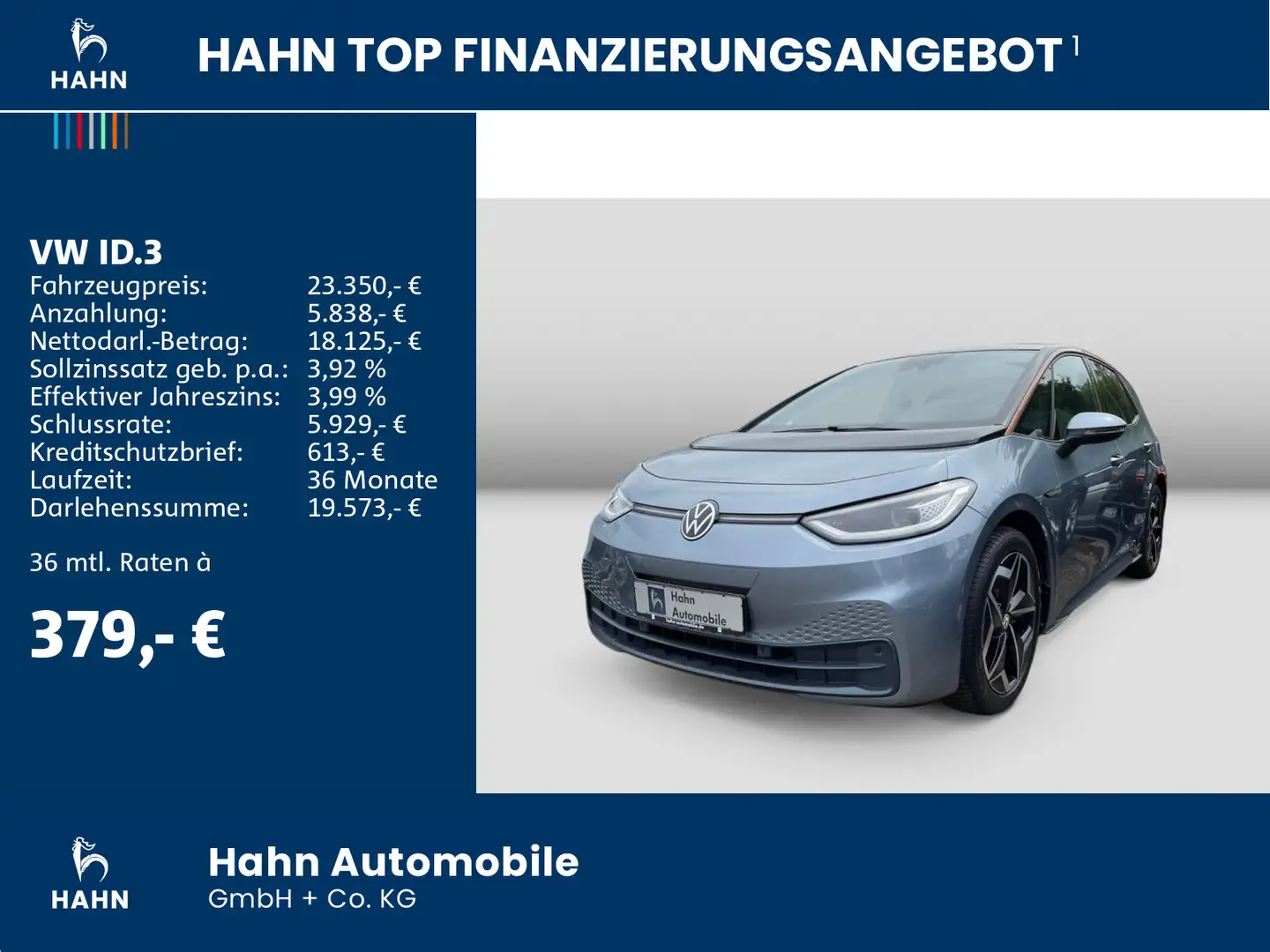 Volkswagen ID.3 Pro Performance Style Matrix Navi Pano PDC Blau - 2