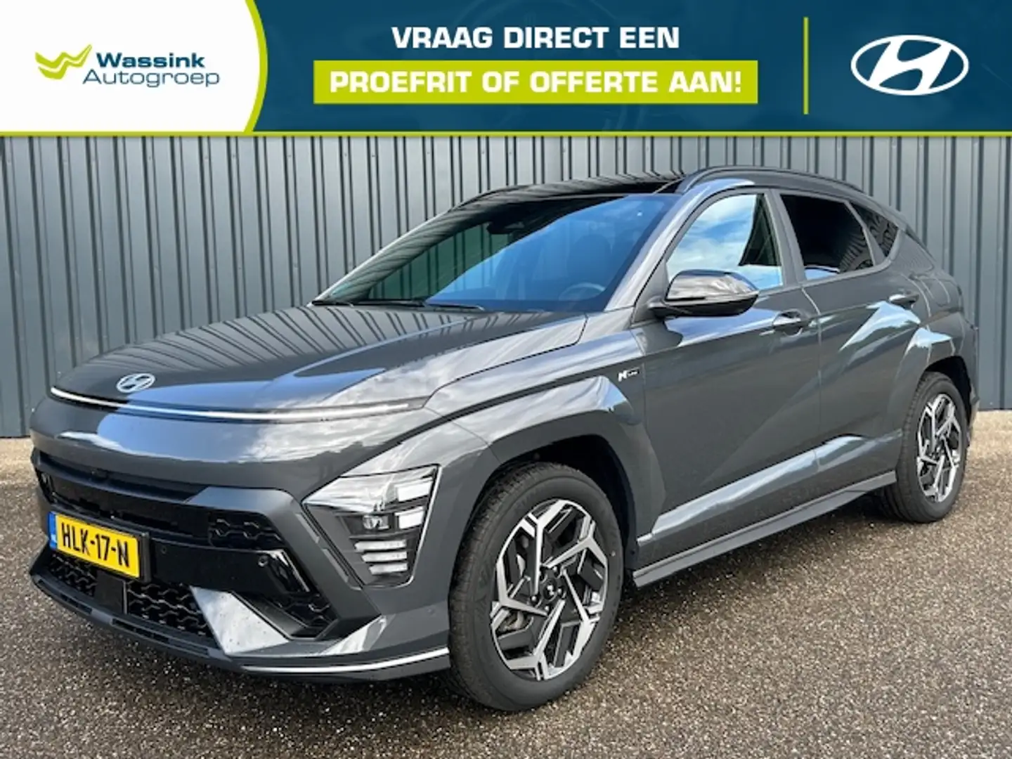 Hyundai KONA 1.6 GDI HEV 141pk DCT N Line Sky | Bose | Stoelver Grijs - 1