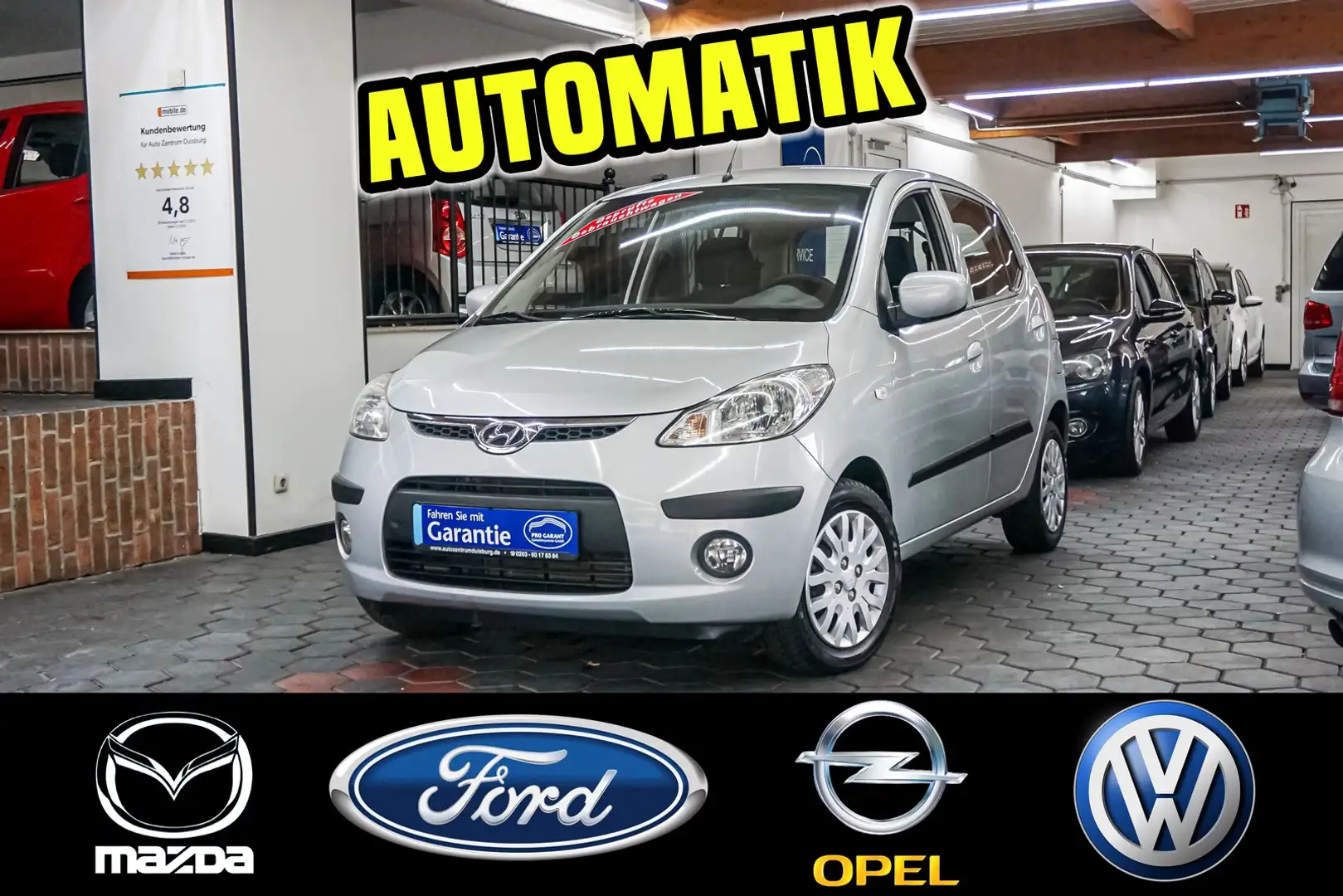 Hyundai i10 1.2 Automatik 1 Hand Klima Allwetterreifen Argent - 1
