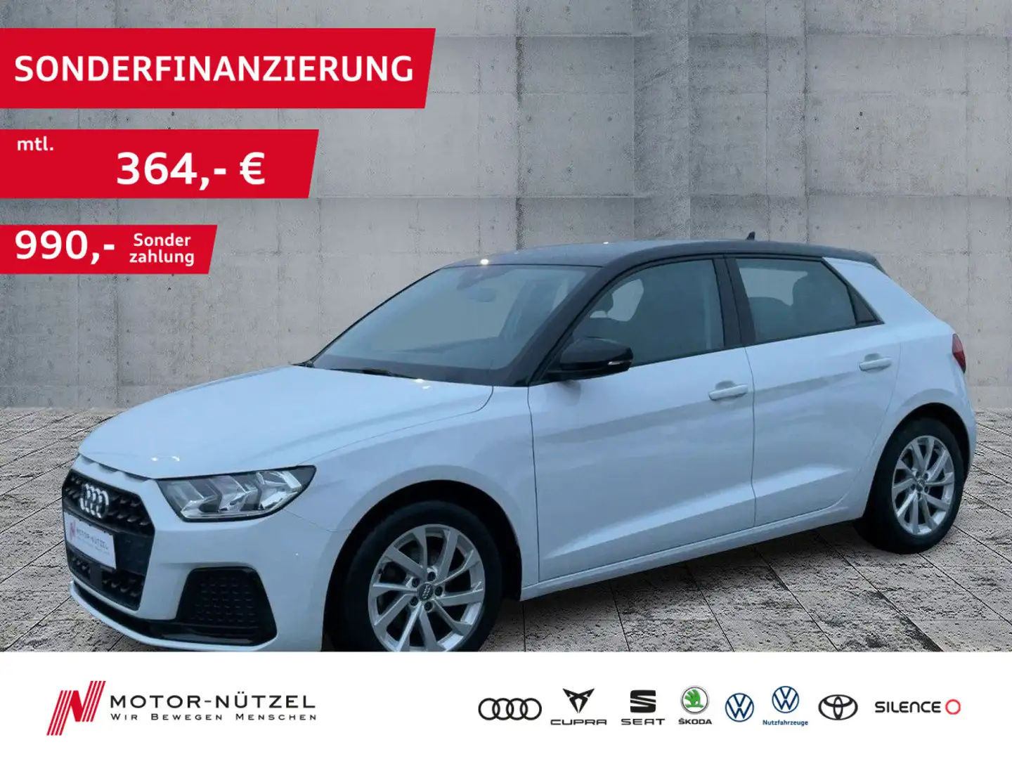 Audi A1 30 TFSI ADVANCED PDC+SHZ+DAB+BT+VC Blanc - 1