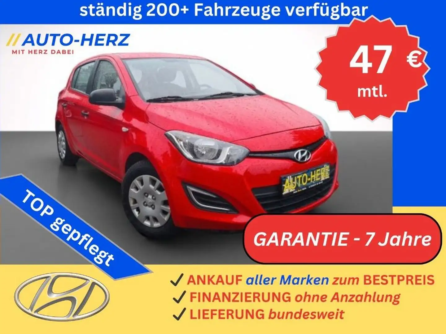 Hyundai i20 5 Star Edition 5-Trg *KLIMA-PDC-2.HAND* Rot - 1