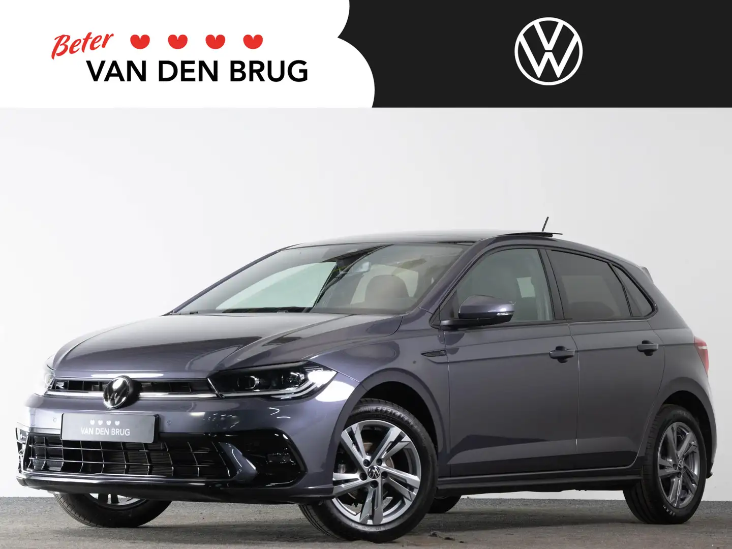Volkswagen Polo R-Line 1.0 TSI 95 PK DSG | LED Matrix IQ | Panoram Grijs - 1