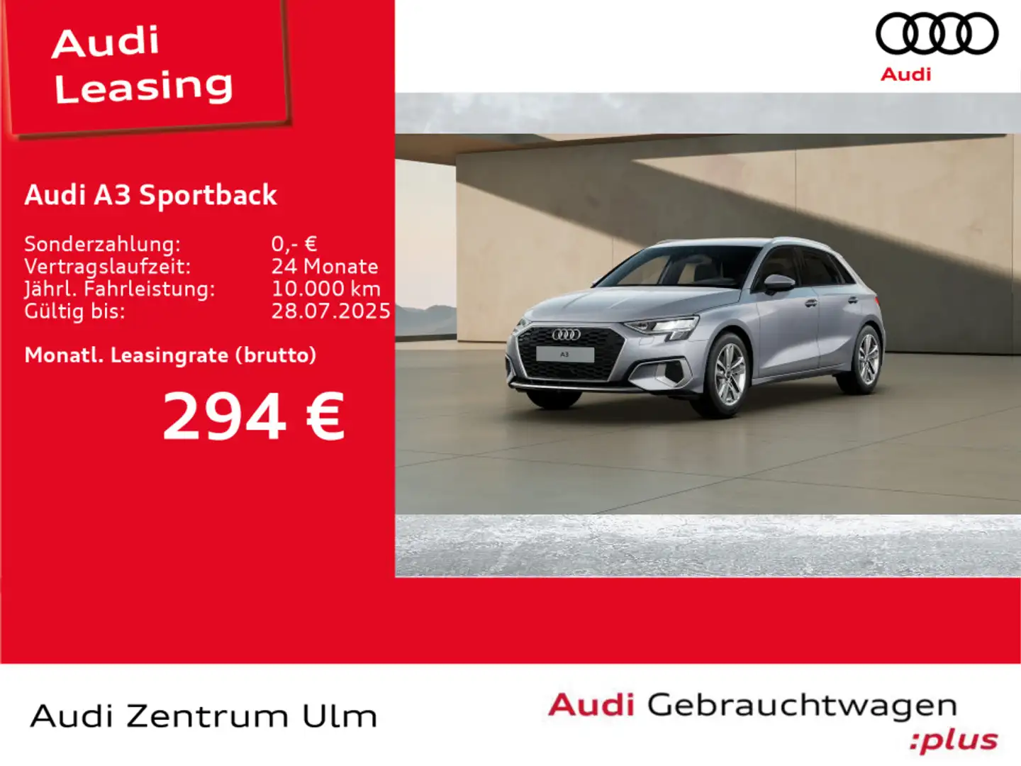 Audi A3 Sportback advanced 30 TDI S tronic VIRTUAL Silber - 1