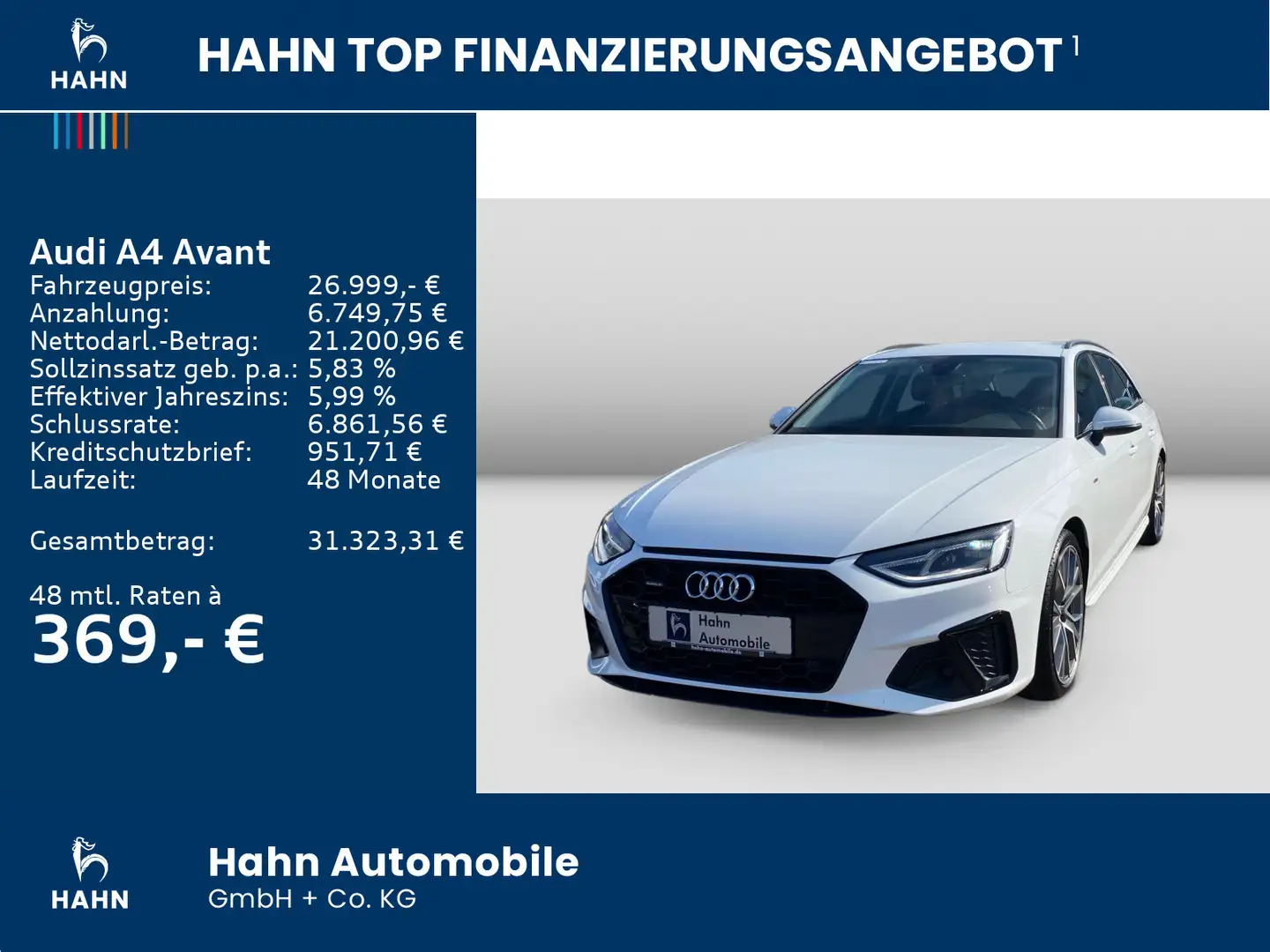 Audi A4 40 TDI quattro S line AHK LED Navi PDC Wit - 2