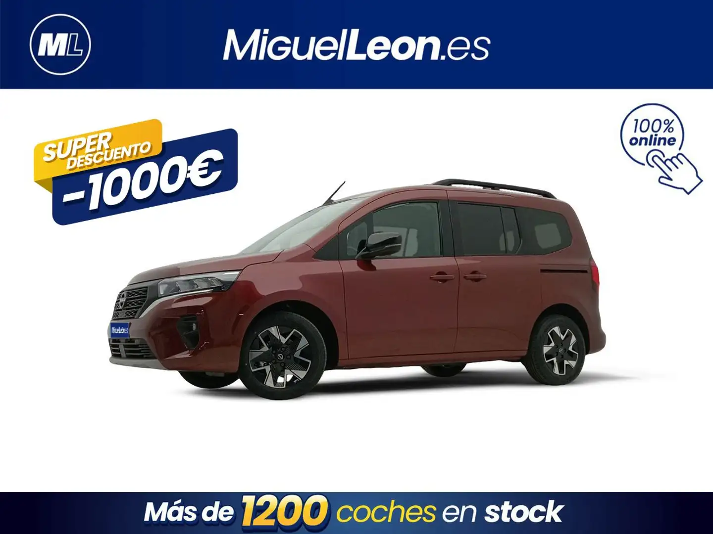 Nissan Townstar 5 plazas 1.3G 96kW L1 N-Connecta Rouge - 1