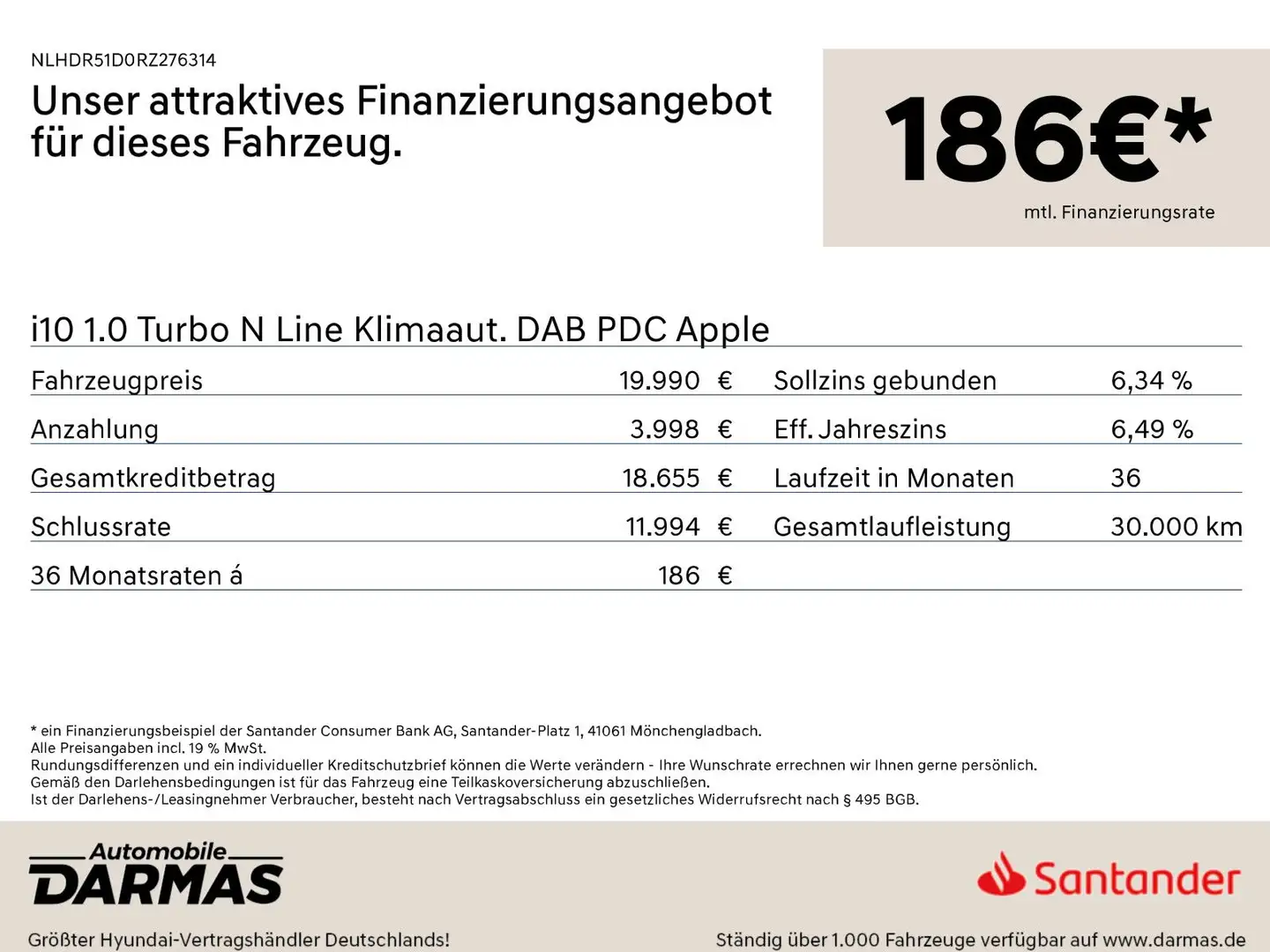 Hyundai i10 1.0 Turbo N Line Klimaaut. DAB PDC Apple Rouge - 2