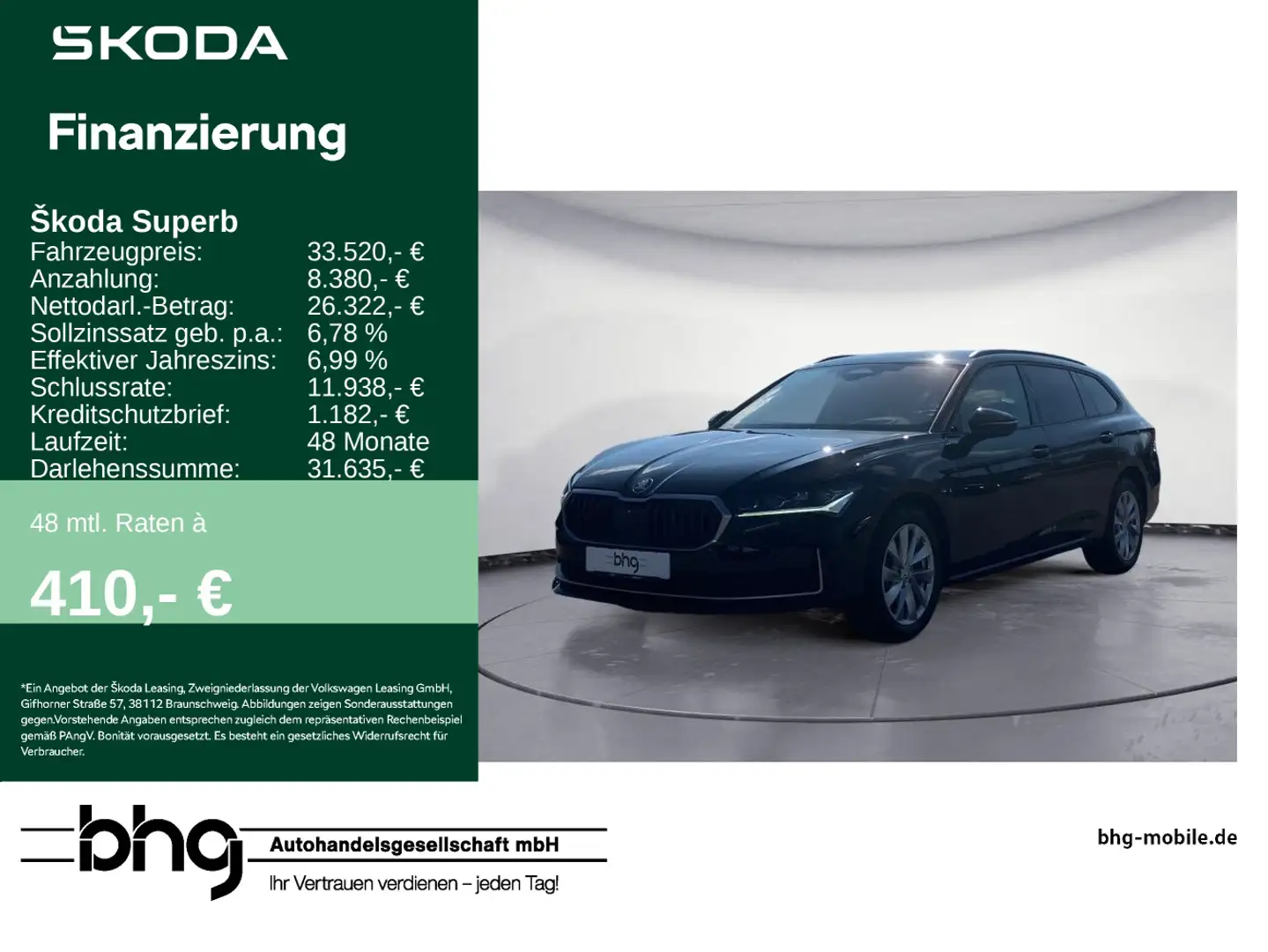 Skoda Superb Combi 2.0 TDI DSG Selection Schwarz - 1