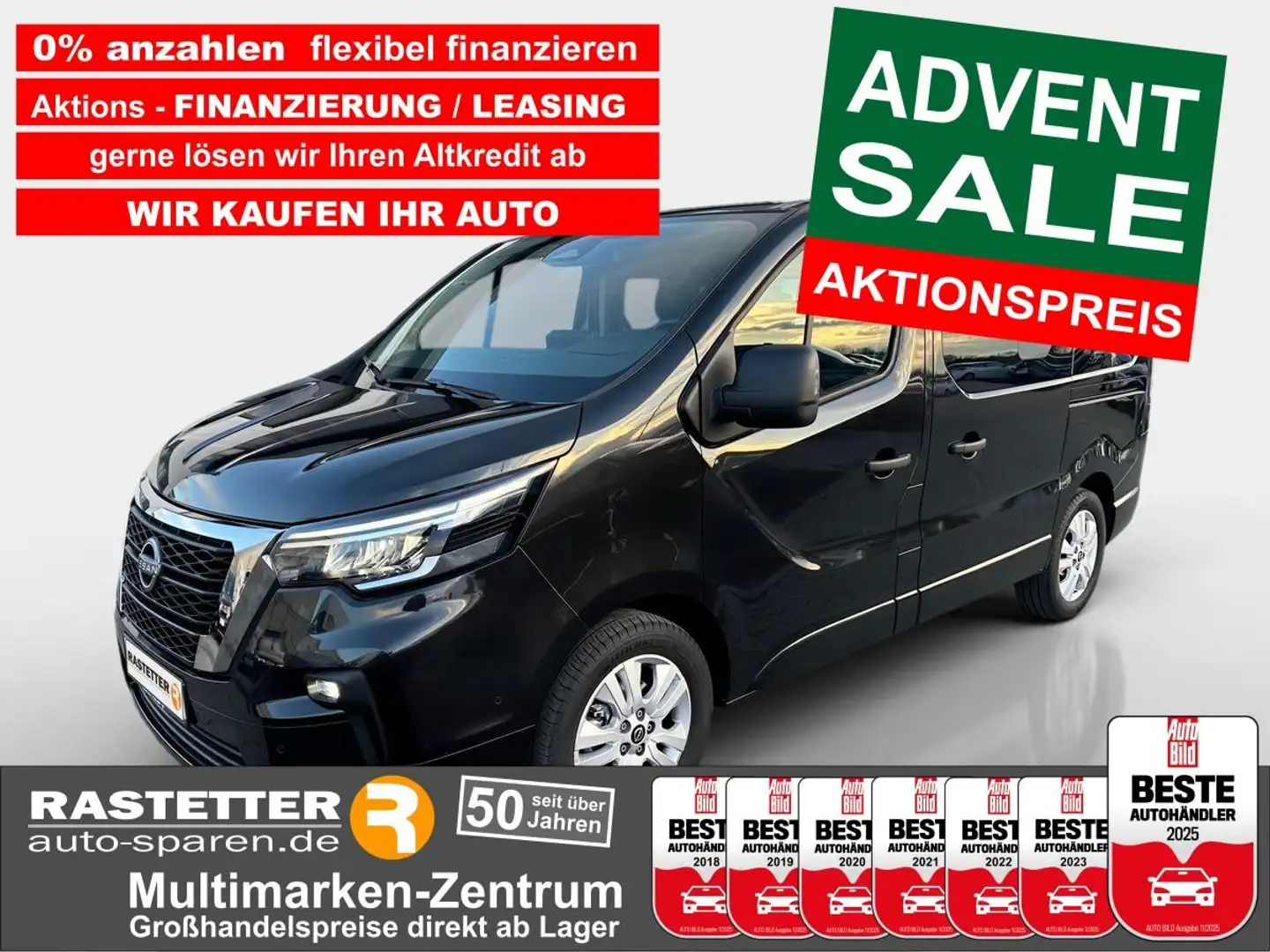 Nissan Primastar L1H1 2,8t tekna 8S Design+Kamera+Navi+iKey+Privacy Schwarz - 1