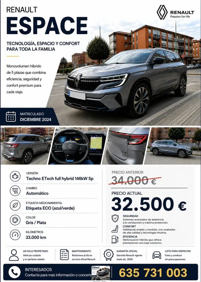 Renault Espace 1.2 E-Tech Híbrido Techno 146kW - 1