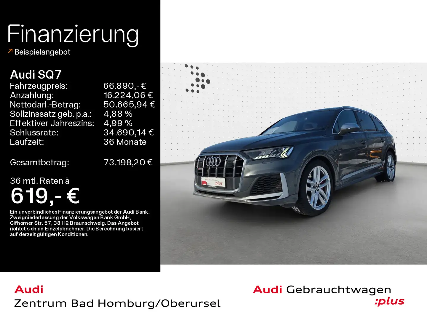Audi SQ7 SUV TFSI quattro*Navi*Matrix*Alu*AHK*HUD*B&O Gris - 1