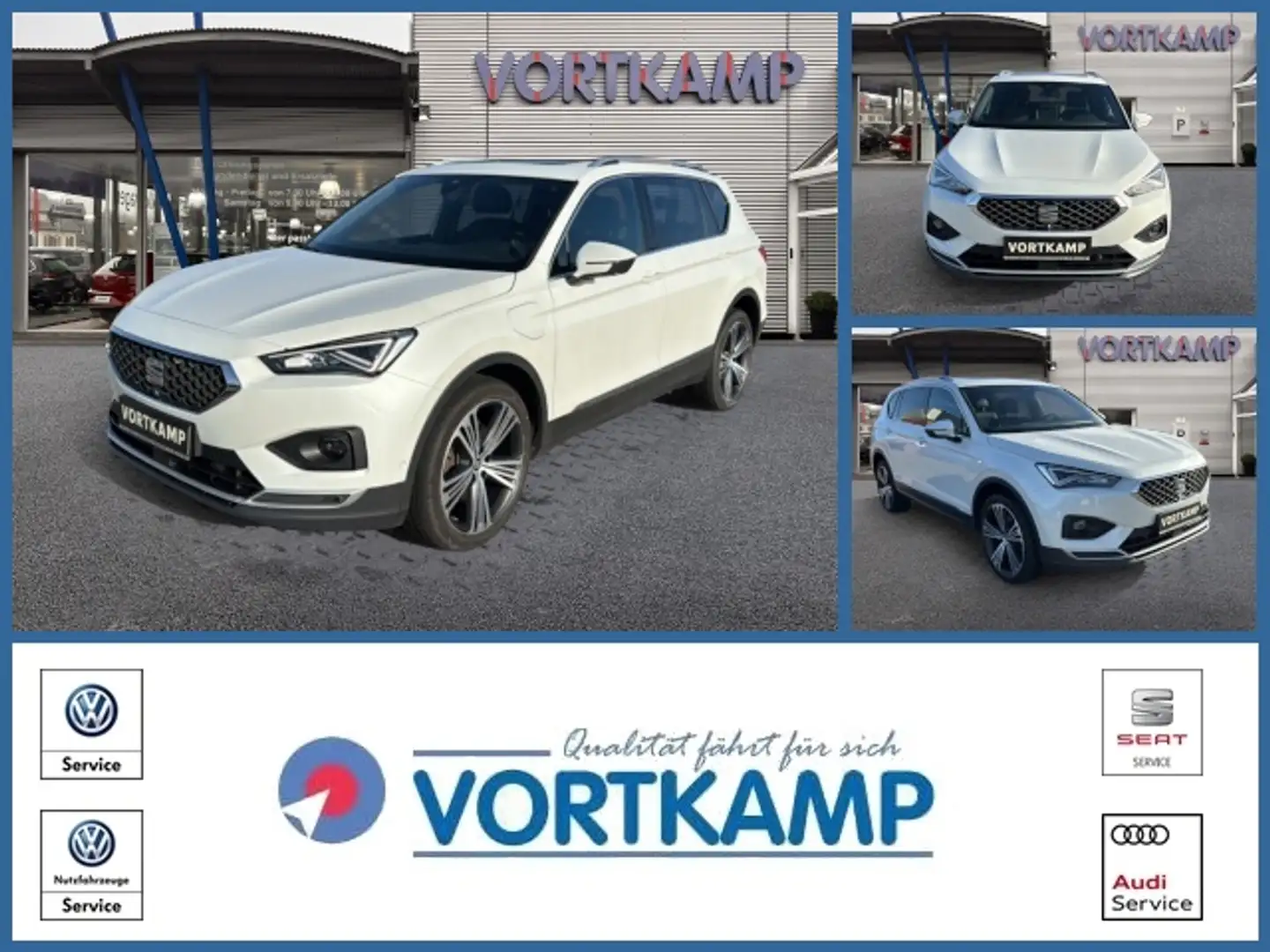 SEAT Tarraco Xcellence e-Hybrid AHK/Pano/360/Memory Weiß - 1