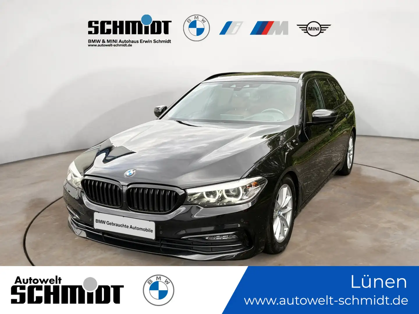 BMW 520 d xDrive Touring Sport Line + GARANTIE Zwart - 1